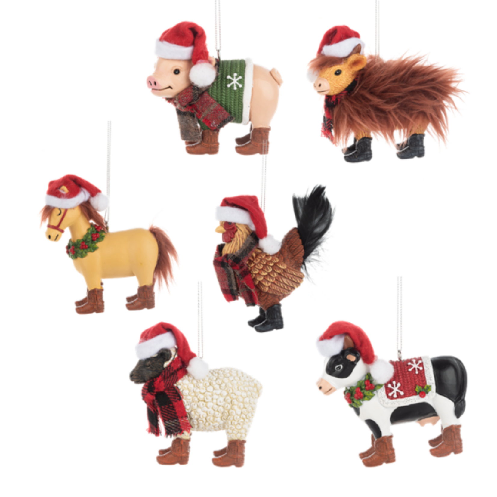 Ganz Gift Holiday Farm Animal Ornament