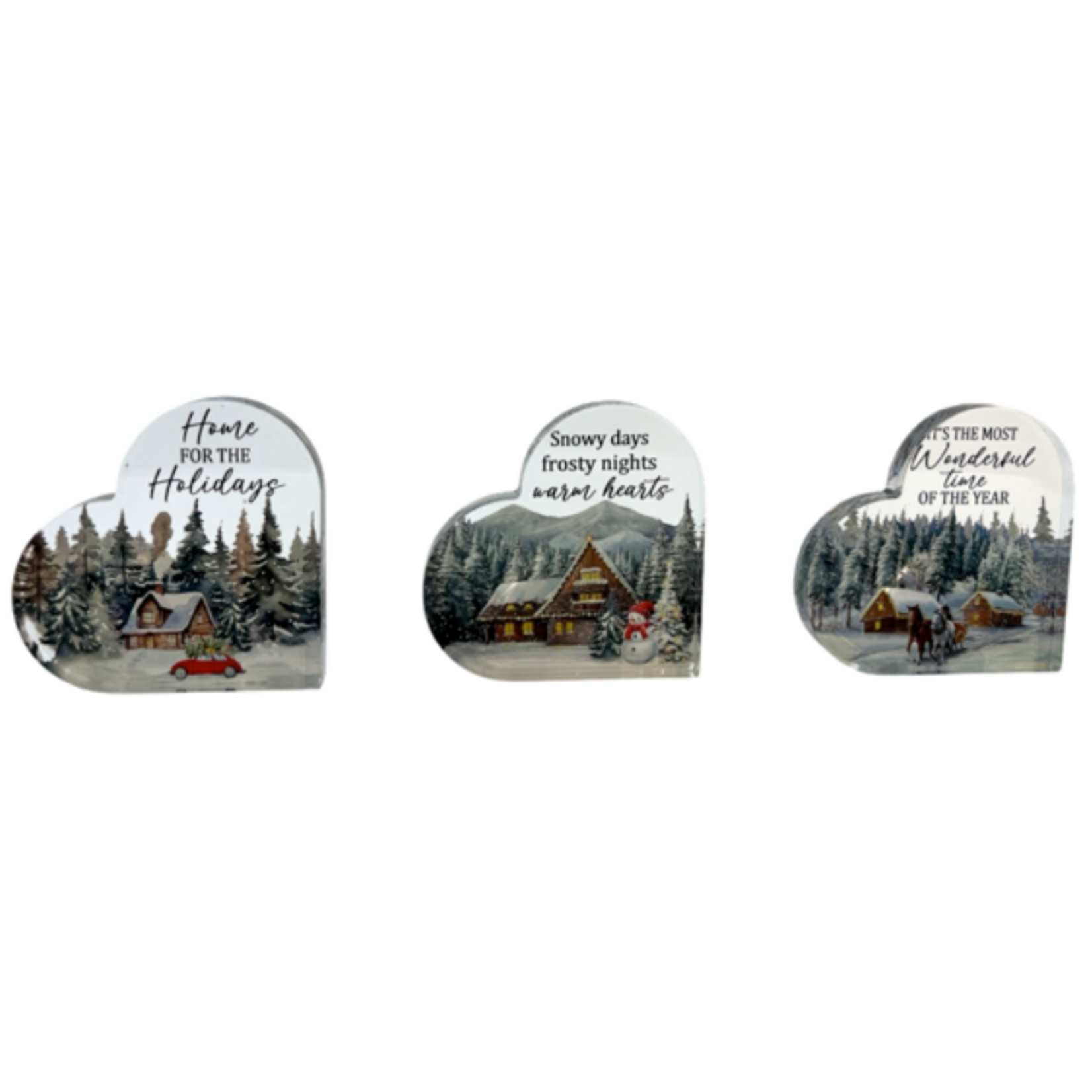 Ganz Gift Holiday Heart Block Decor
