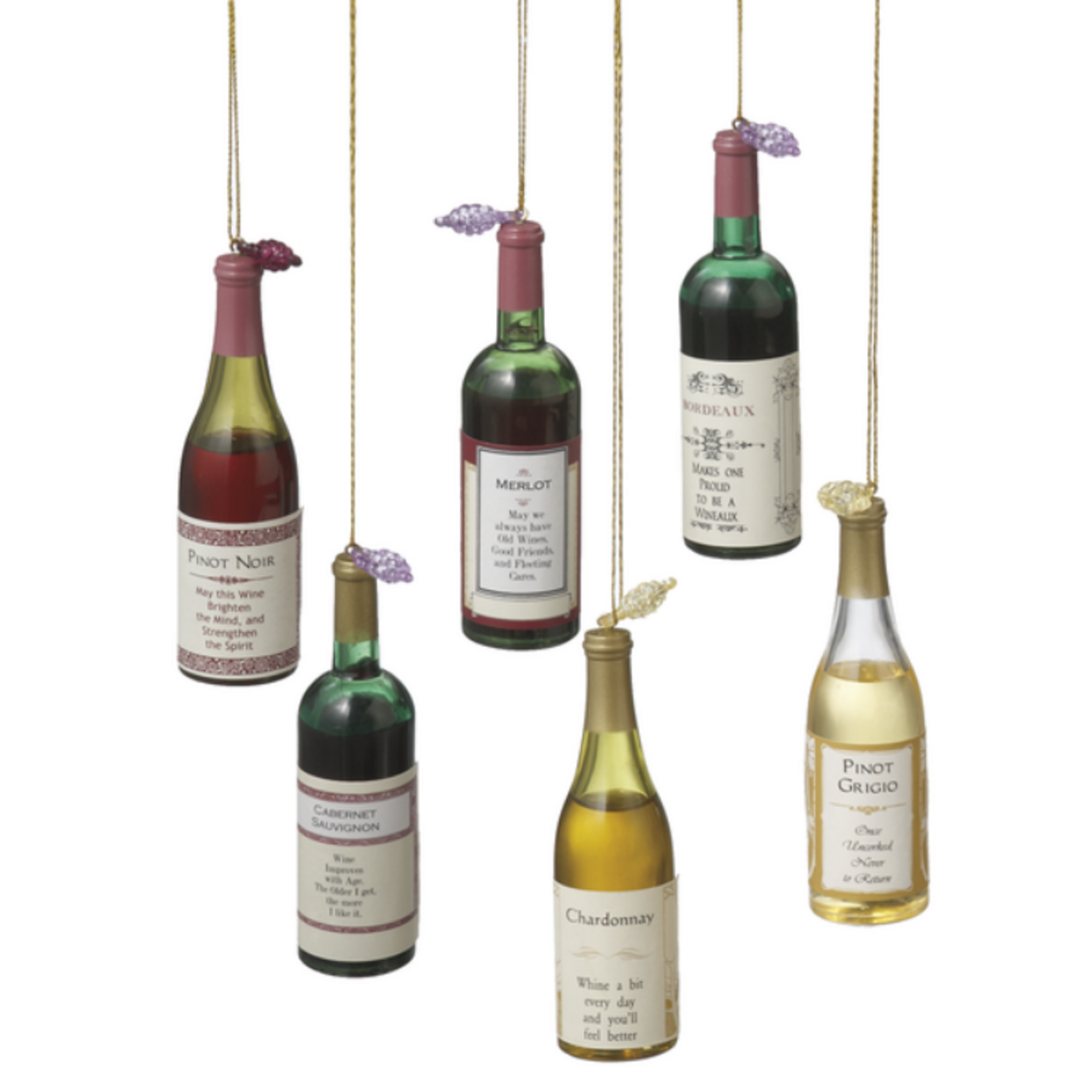 Assorted Wine Bottle Ornament
