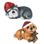 Ganz Gift Candy Cane - Santa Hat Dog Figurine