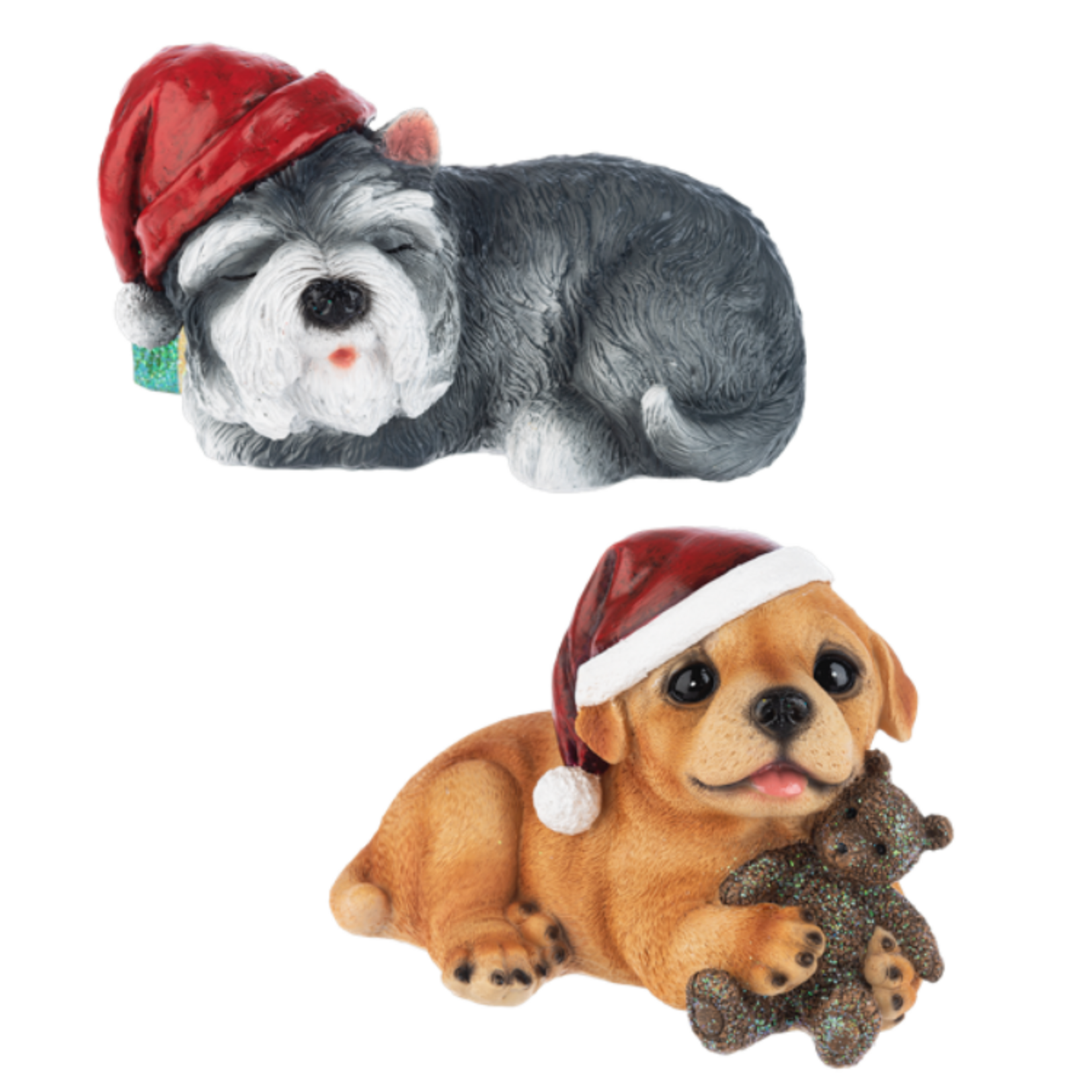 Ganz Gift Candy Cane - Santa Hat Dog Figurine