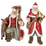 Carved Woodland Santa Figurine