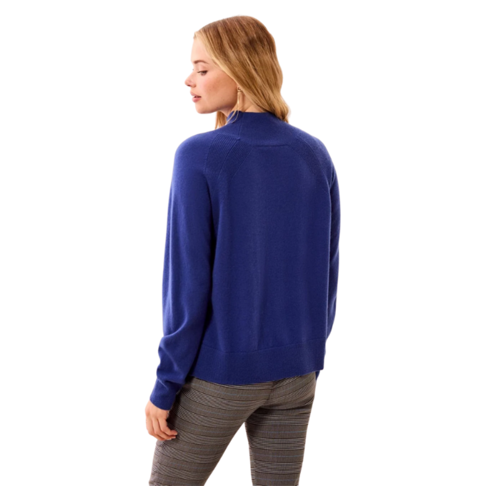Tribal Tribal - Signature Cashmere Mock Neck Raglan Sleeve Sweater