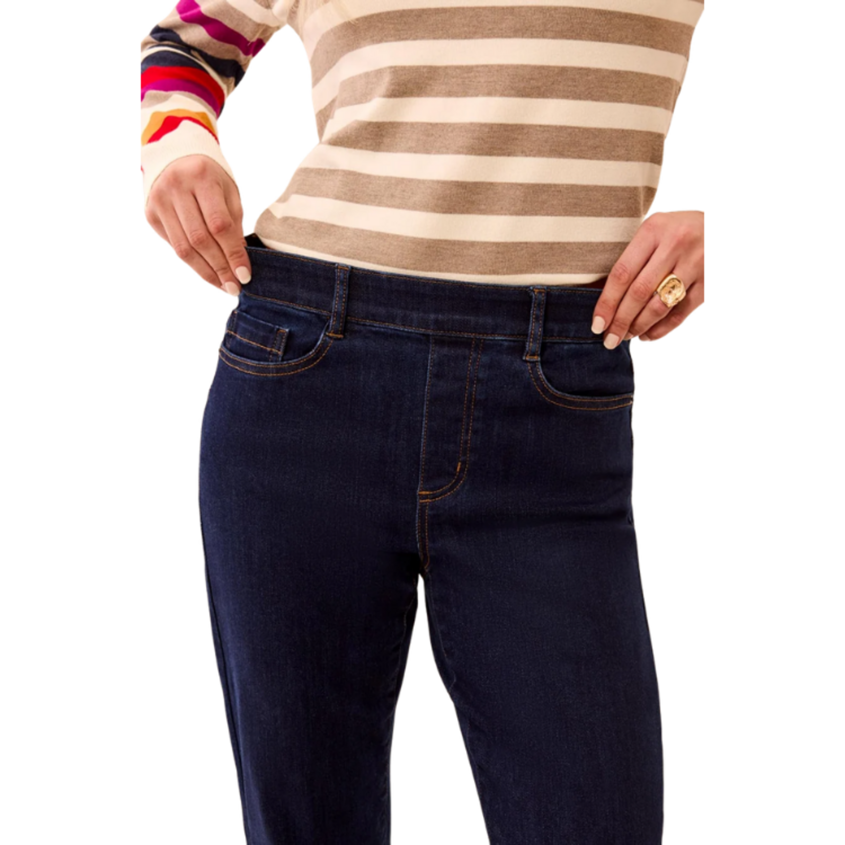Tribal Tribal - Sophia Curvy Boundless Stretch Denim Pull-On Straight Leg Jeans