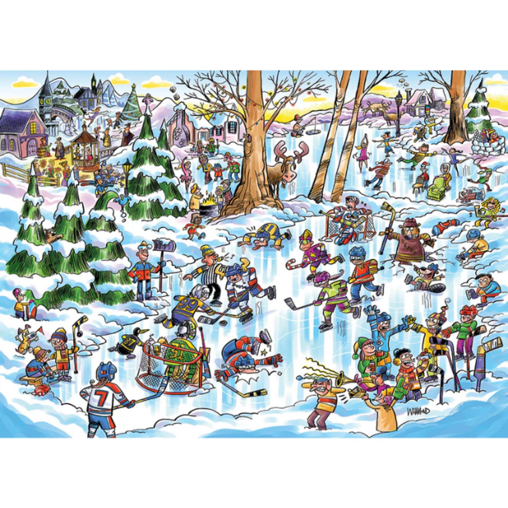 Cobble Hill Cobble Hill - 1000pcs - DoodleTown: Hockey Town