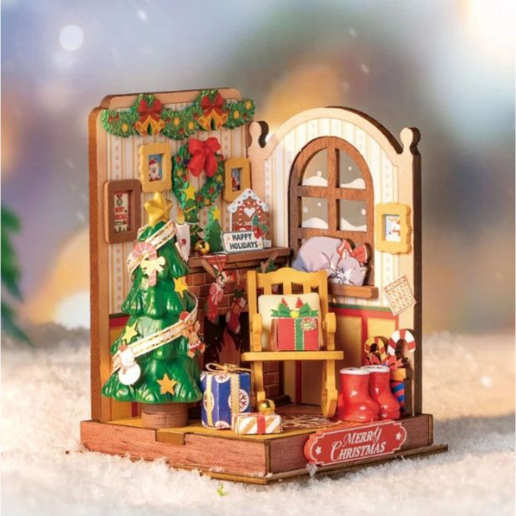 Rolife DIY Little Warm Space Christmas Fireplace