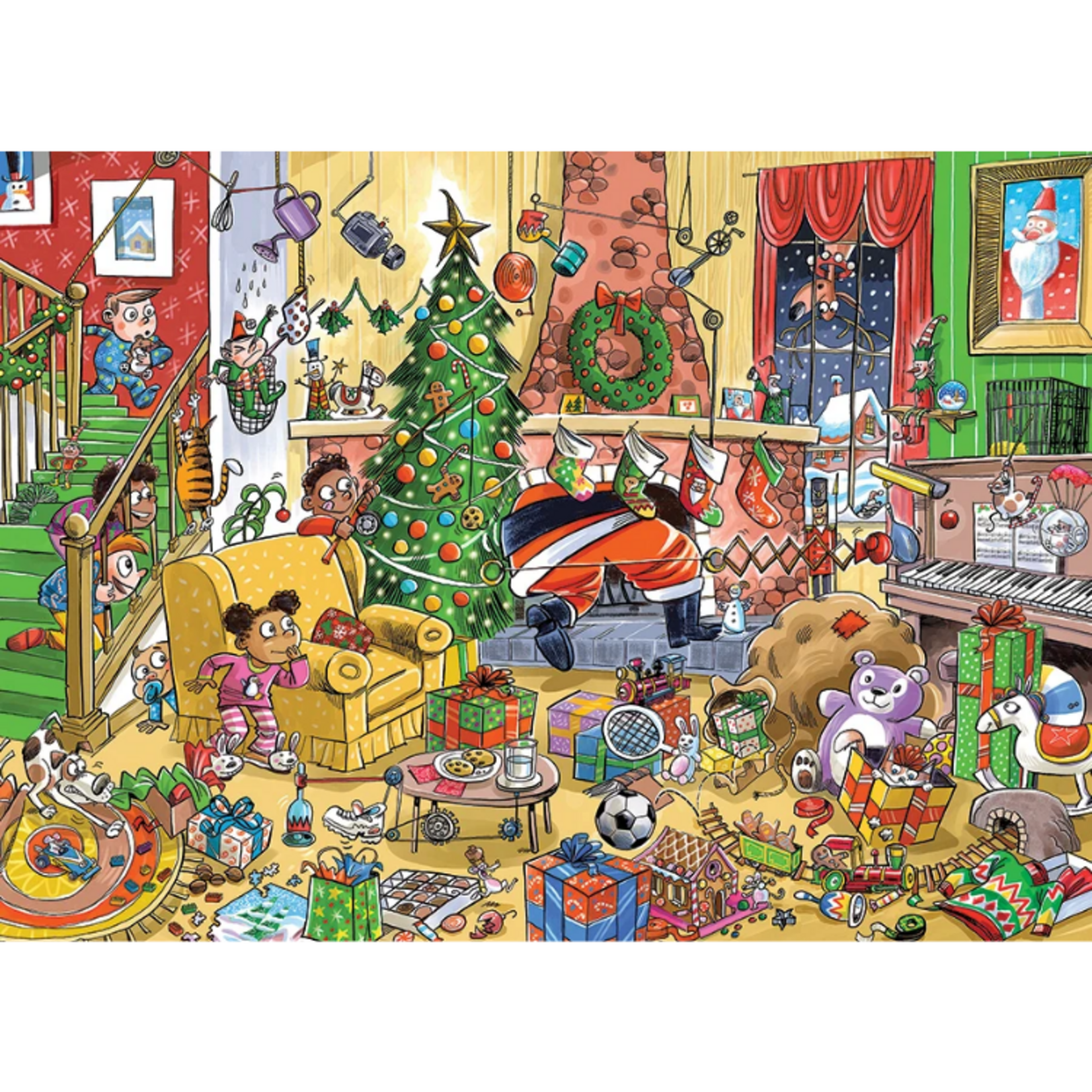 Cobble Hill Cobble Hill - 1000pcs - DoodleTown: Catching Santa