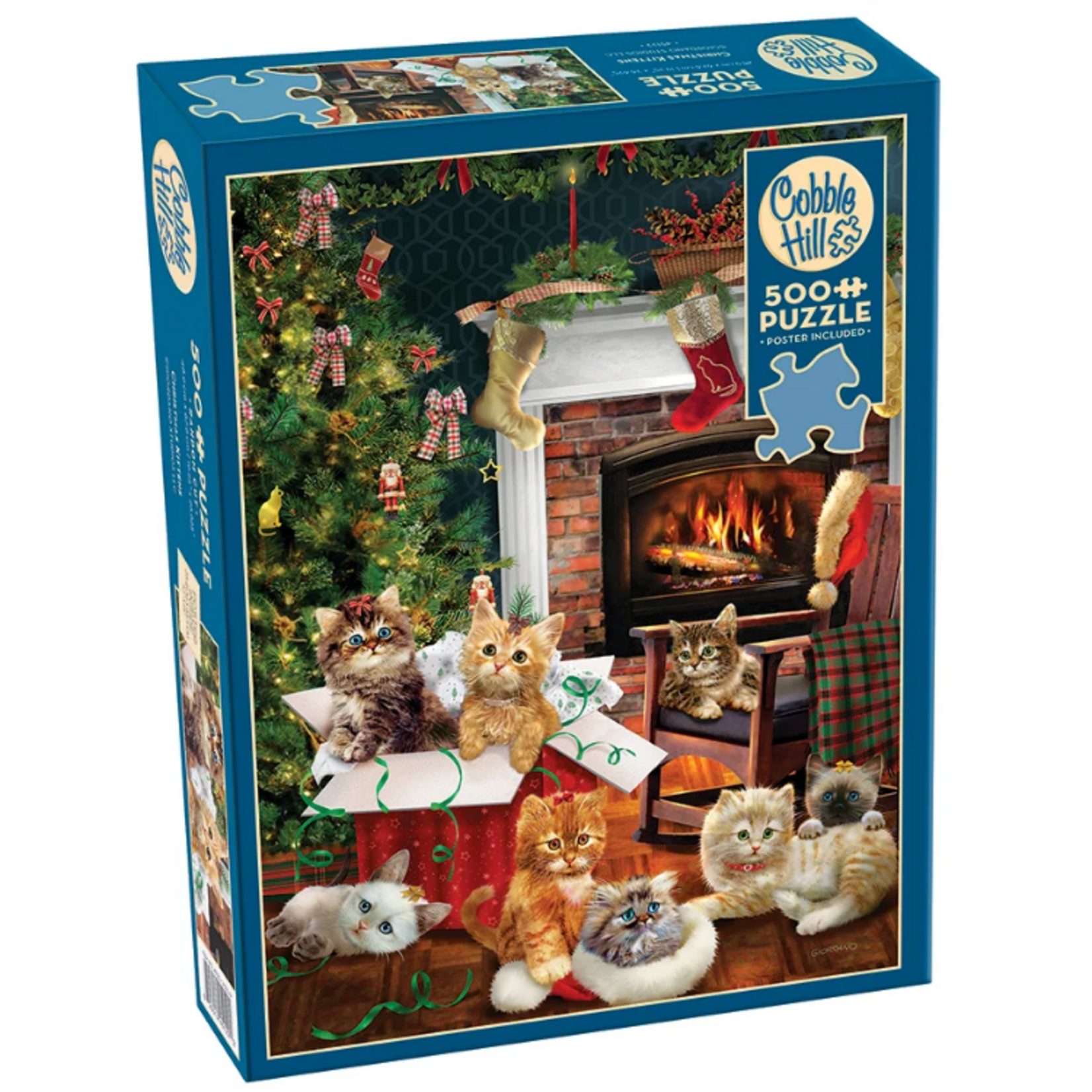 Cobble Hill Cobble Hill - 500pcs - Christmas Kittens