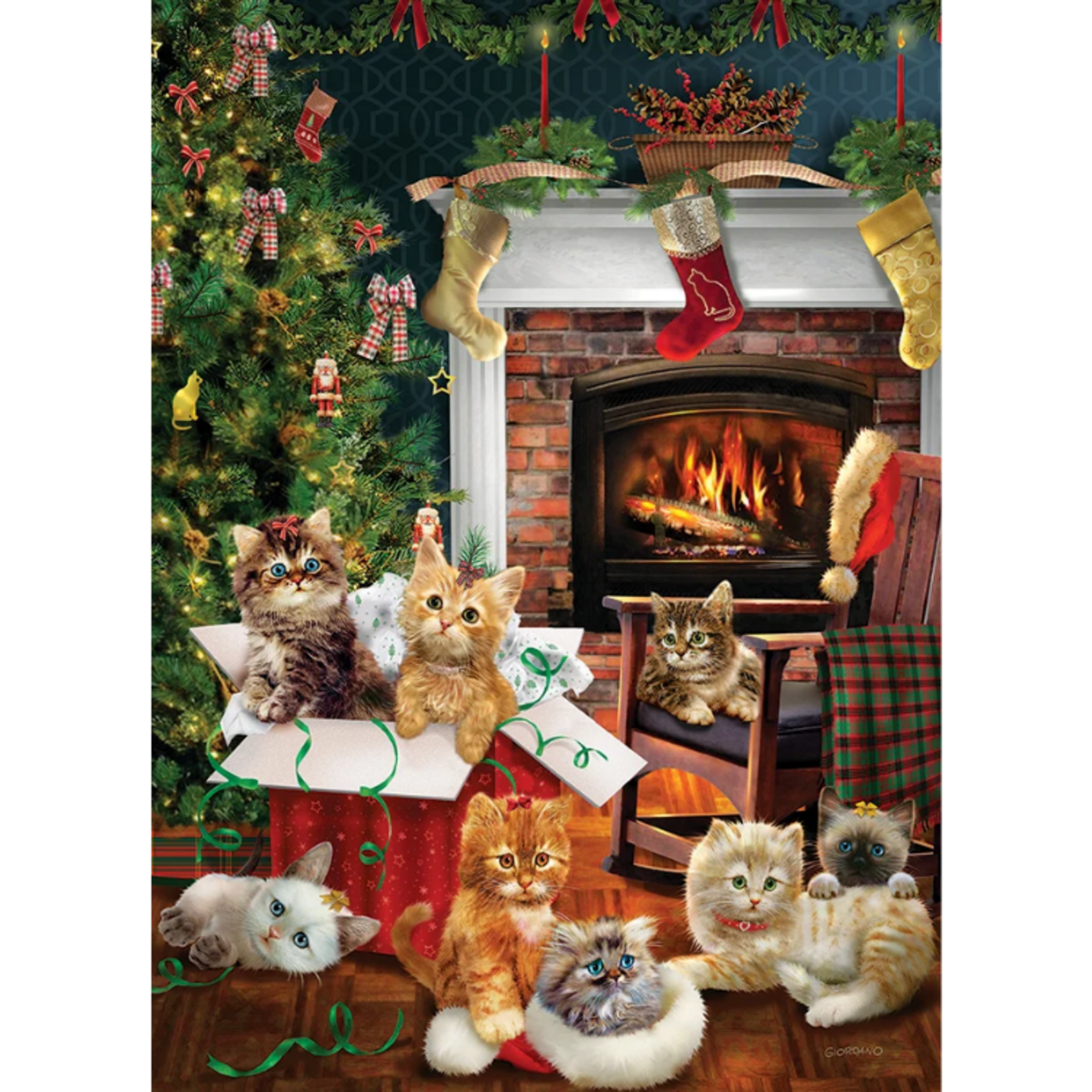 Cobble Hill Cobble Hill - 500pcs - Christmas Kittens