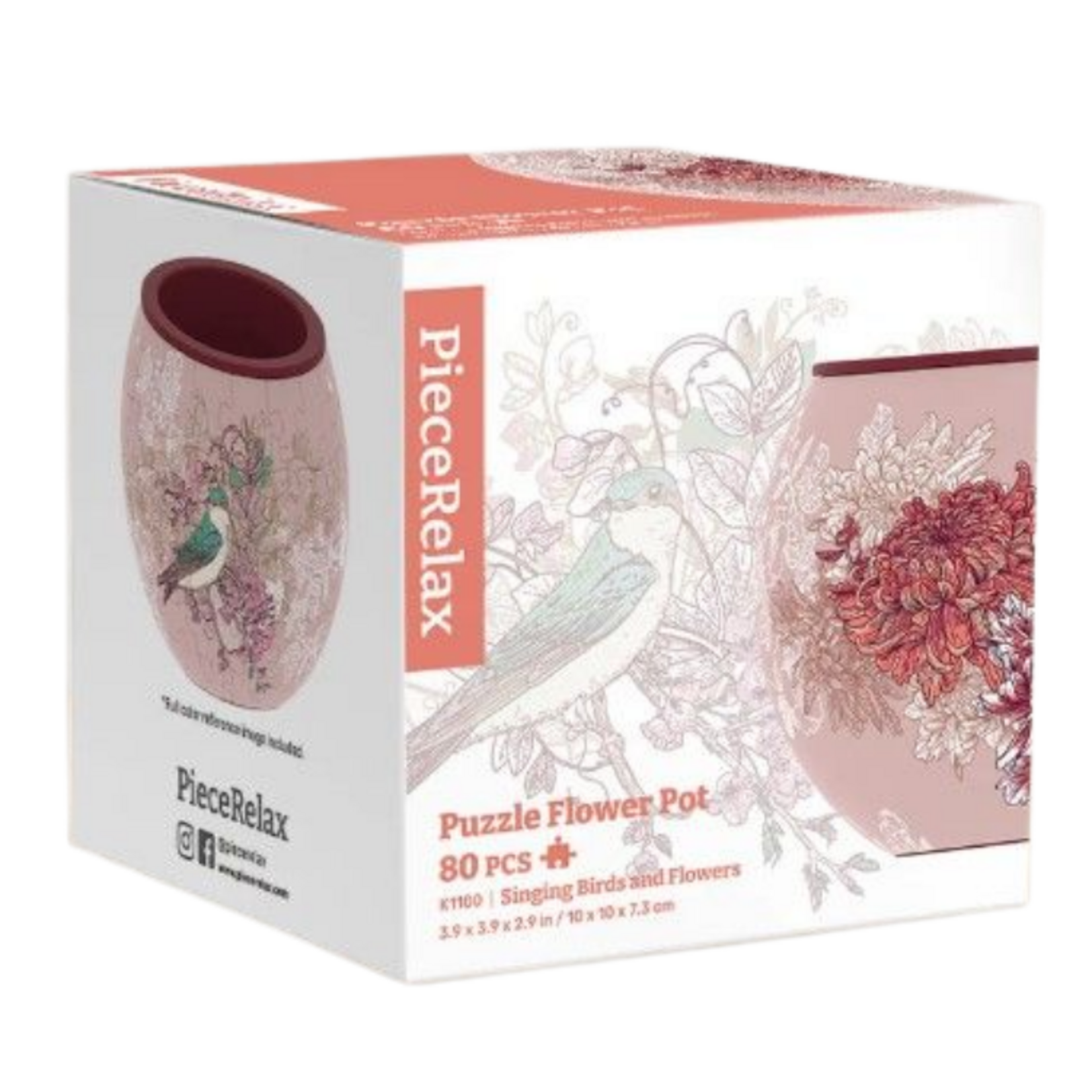 Pintoo PeaceRelax 3D Puzzle Flower Pot Singing Birds and Flowers