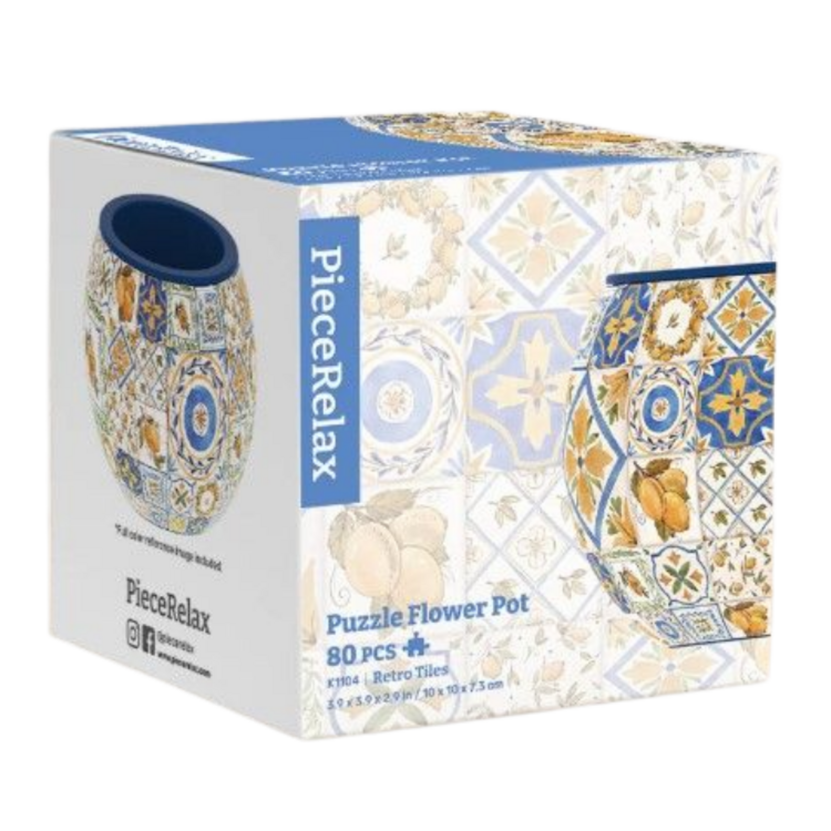 Pintoo PeaceRelax 3D Puzzle Flower Pot Retro Tiles