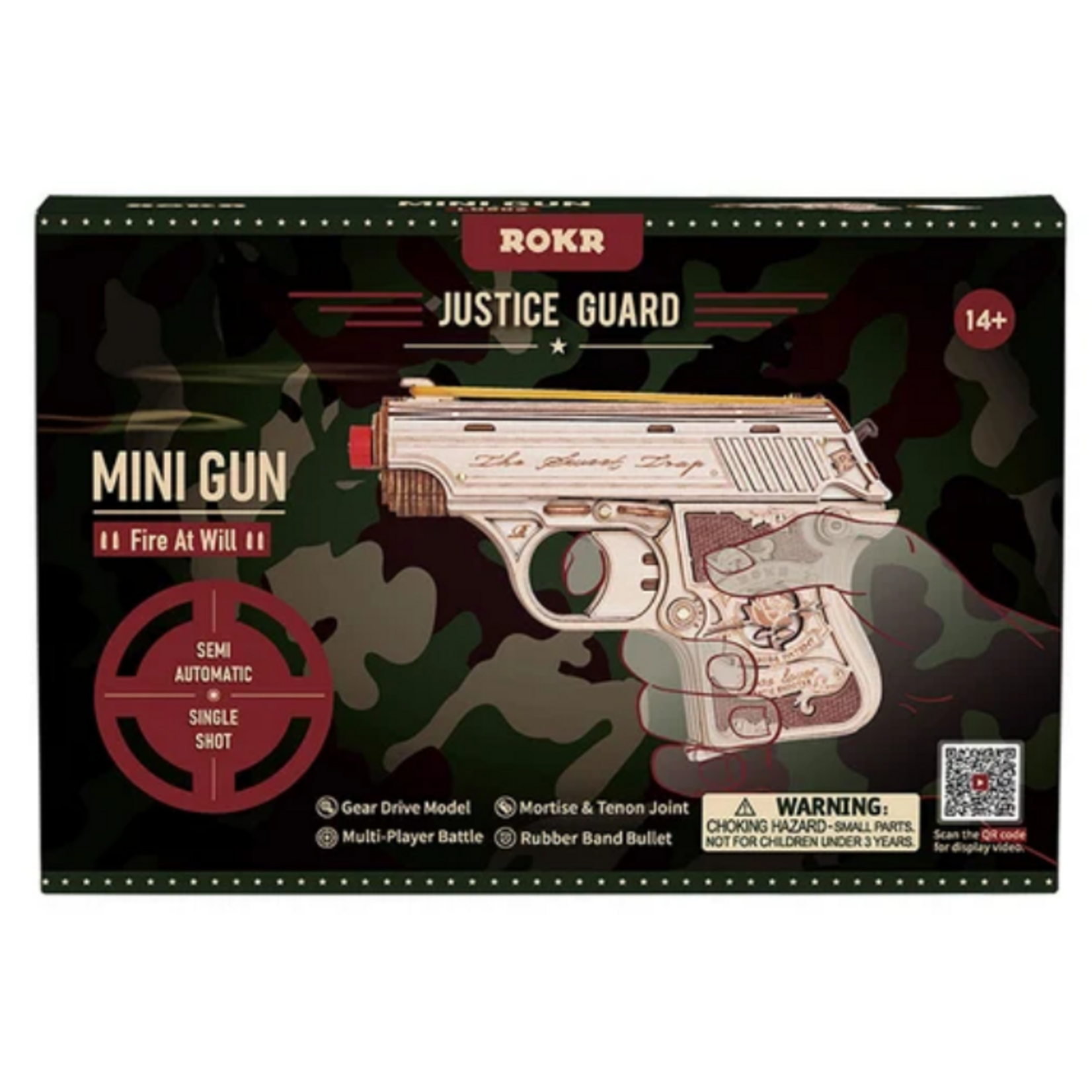 ROKR ROKR Wooden 3D Puzzle Mini Gun