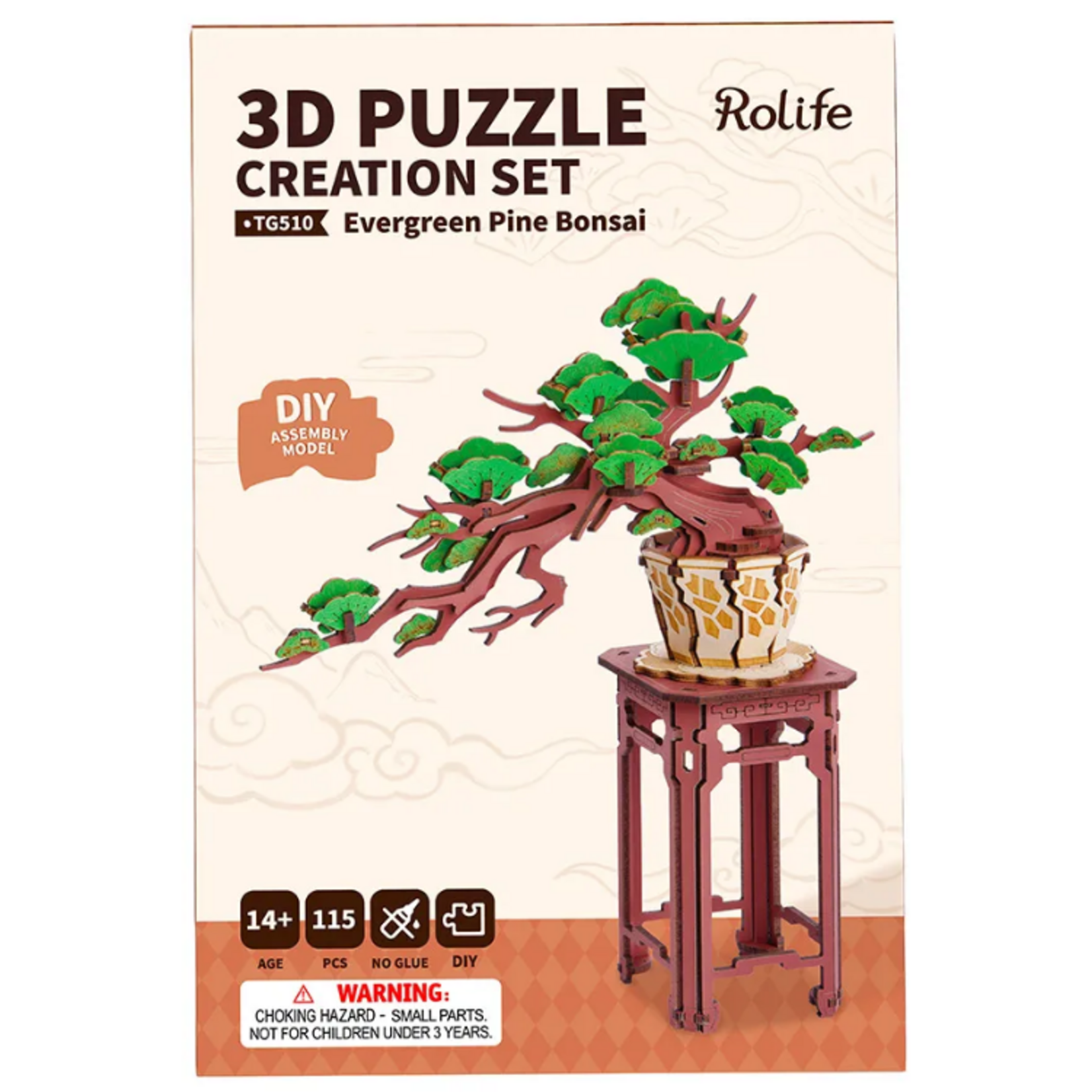 Rolife 3D Puzzle Creation Set Evergreen Pine Bonsai