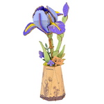 Wooden Bloom Craft Purple Iris