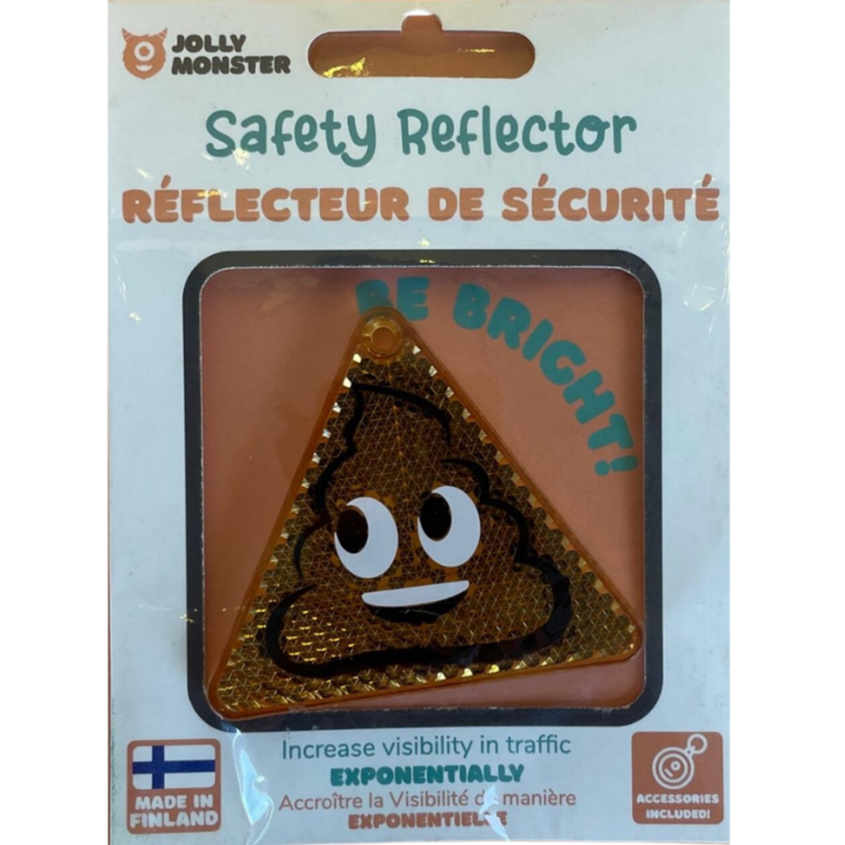 Jolly Monster Safety Reflector Smiling Poo