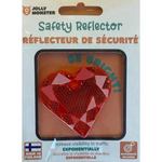 Jolly Monster Safety Reflector Red Heart