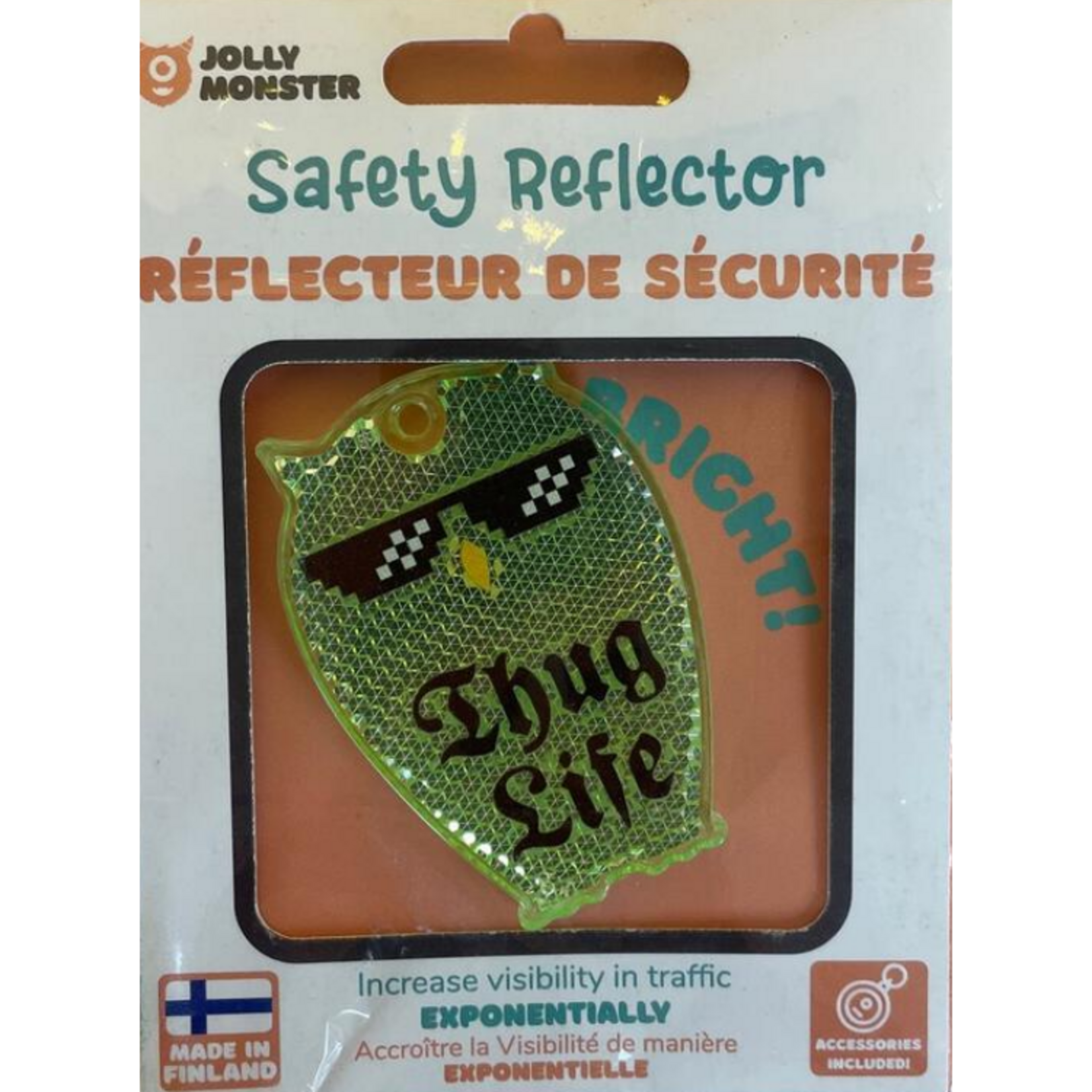 Jolly Monster Safety Reflector Thug Life (Green)