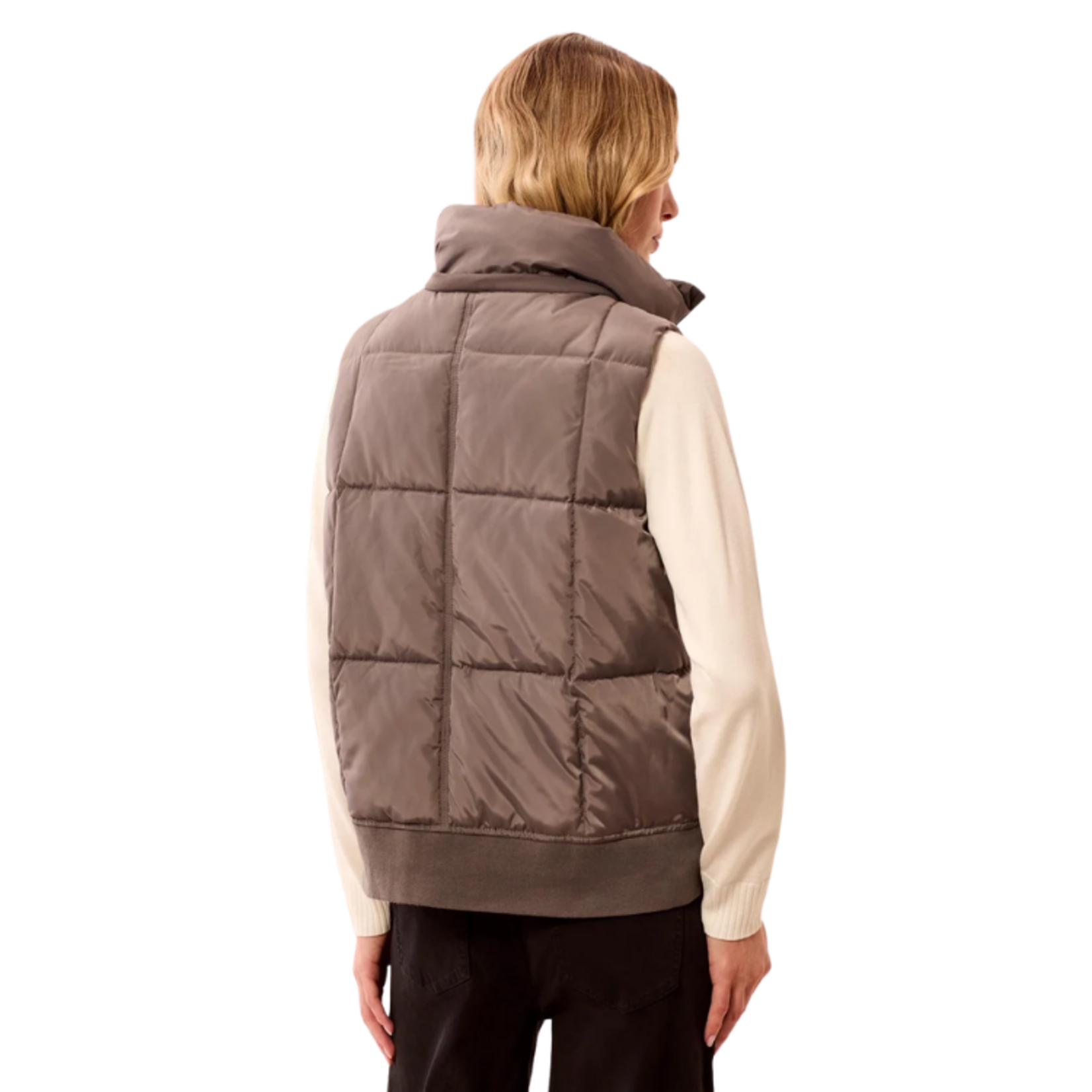 Tribal Tribal - Quilted Puffer Vest w/ Removable Hood