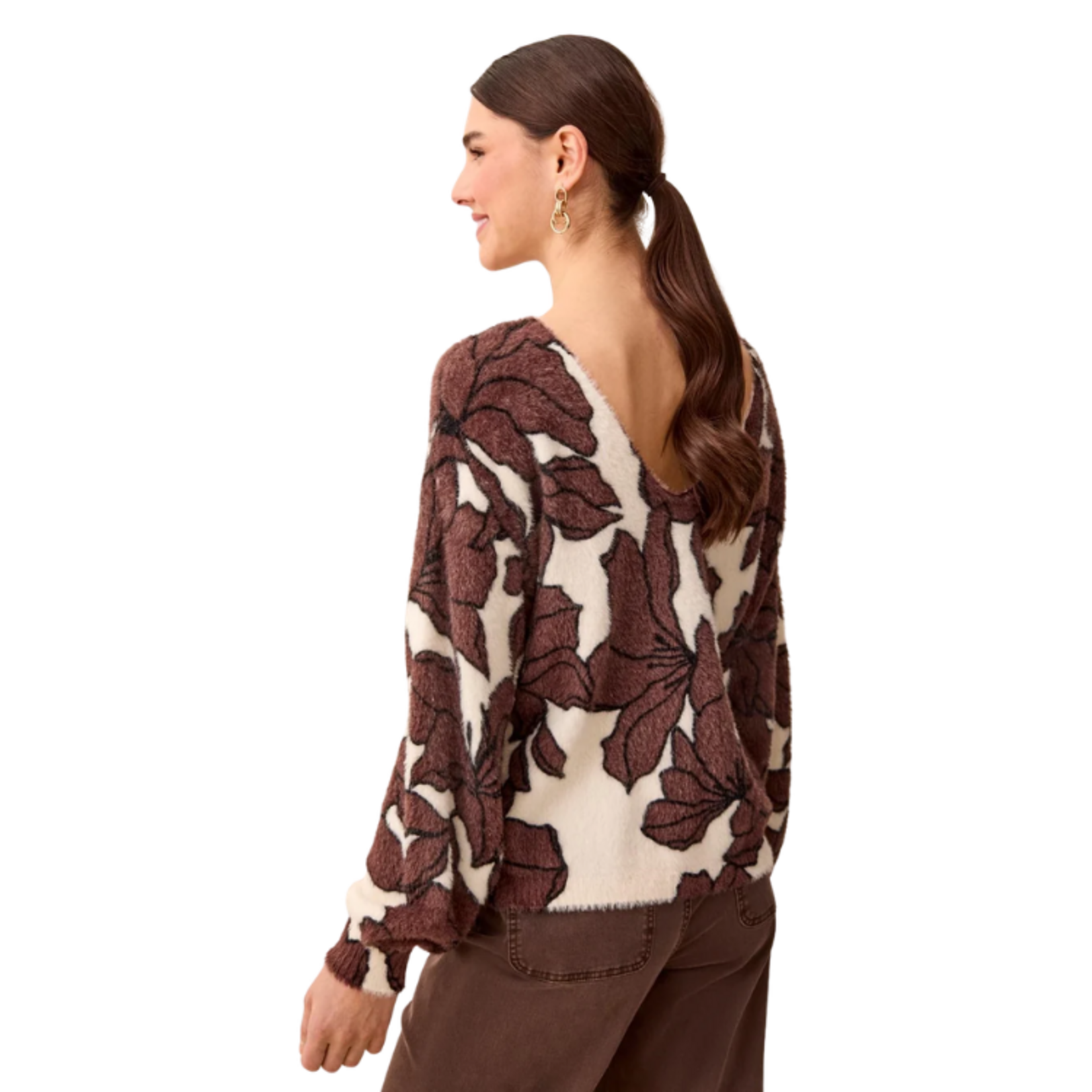 Tribal Tribal - Wear 2 Ways Front to Back Sweater