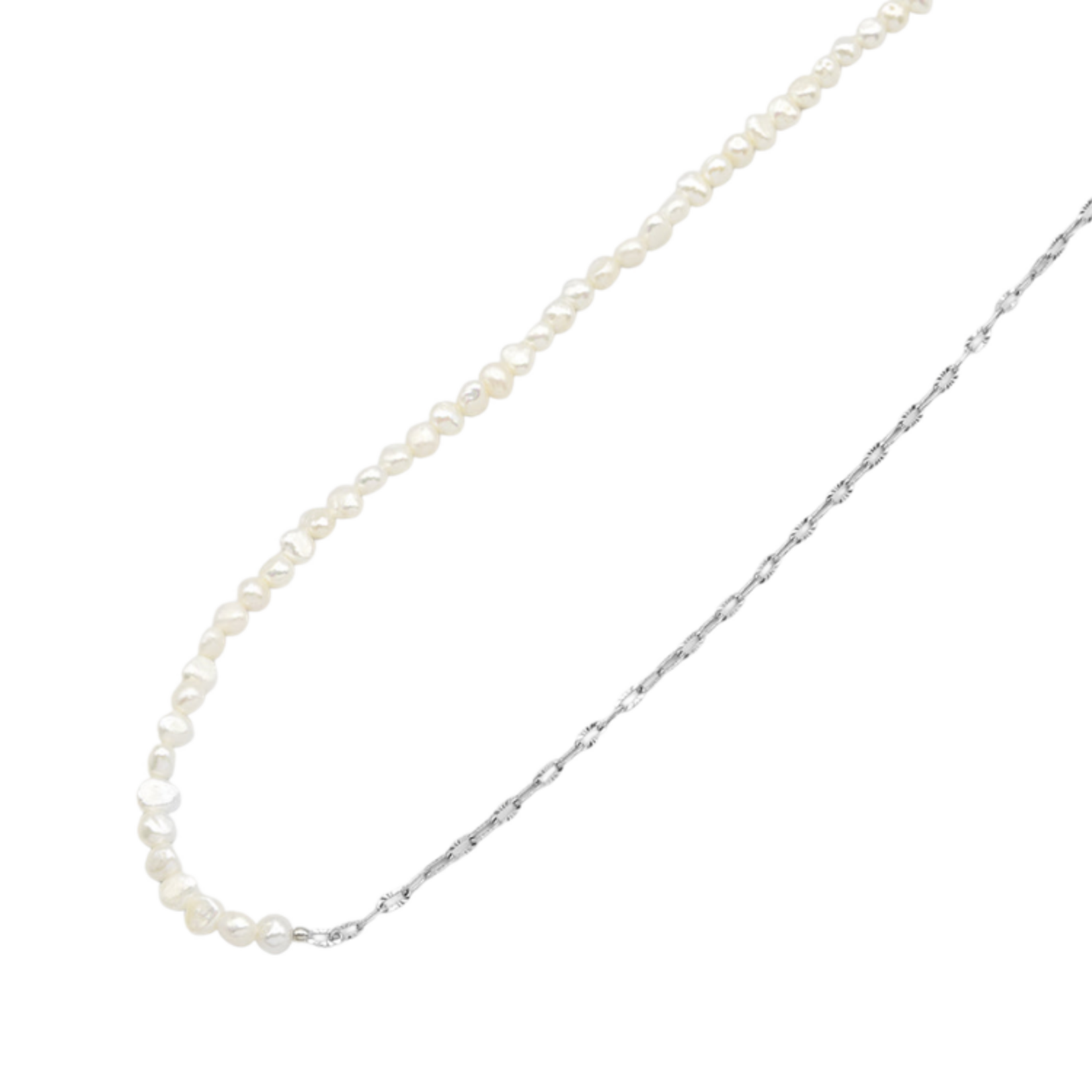 Caracol Caracol - Mixed-Chain Pearl Necklace Silver