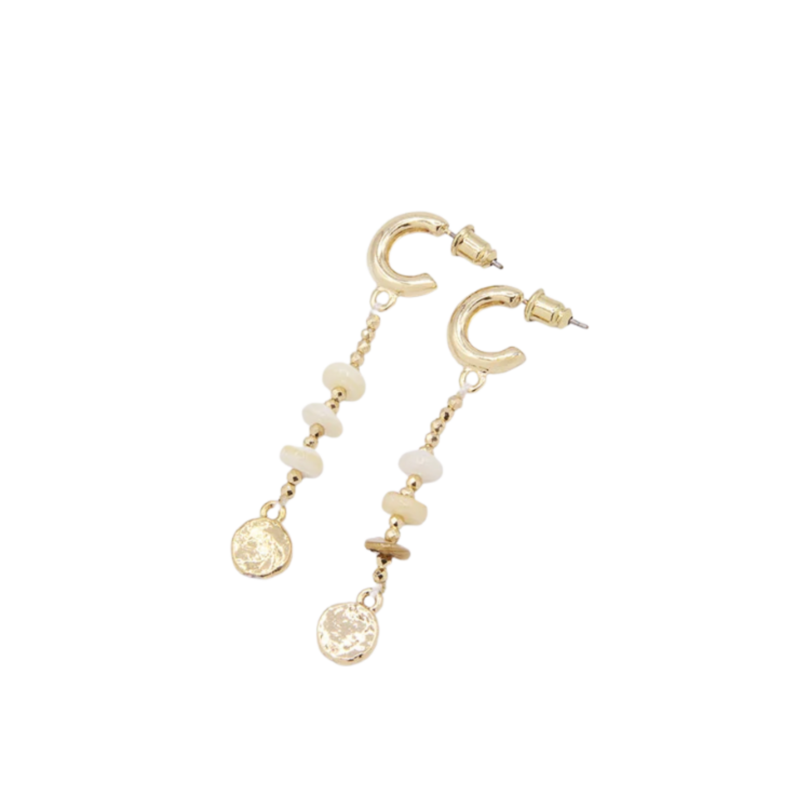 Caracol Caracol - Small Crystals And Imitation Pearls On Rings Gold