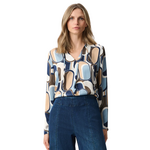 Joseph Ribkoff Casual Abstract Collarless Pullover
