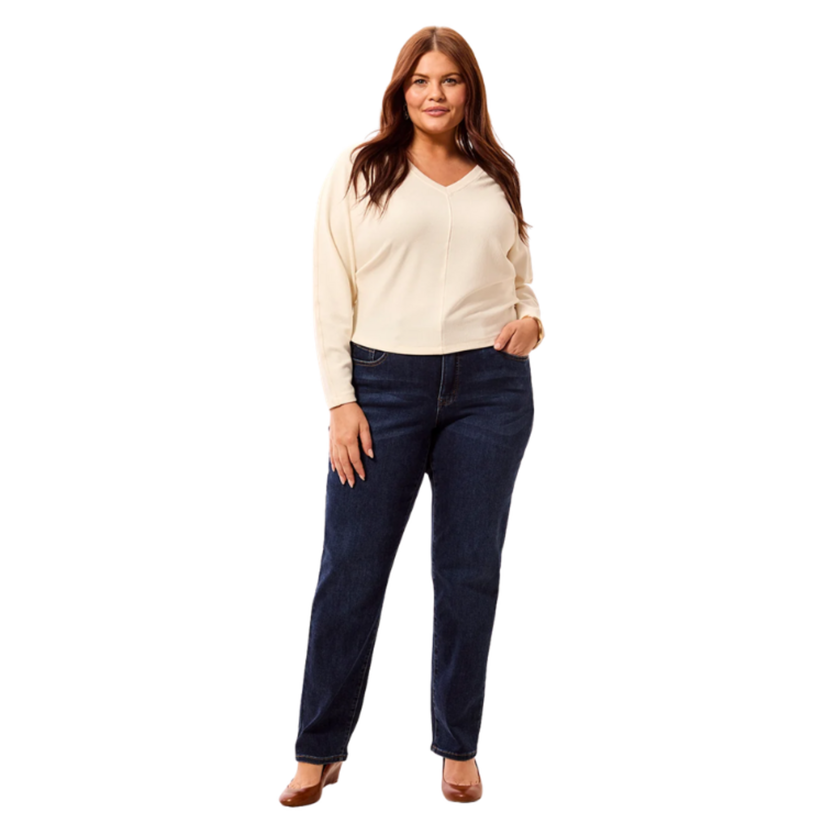Tribal Tribal - Size Inclusive Sophia Curvy Year Round Basics Straight Leg Jeans