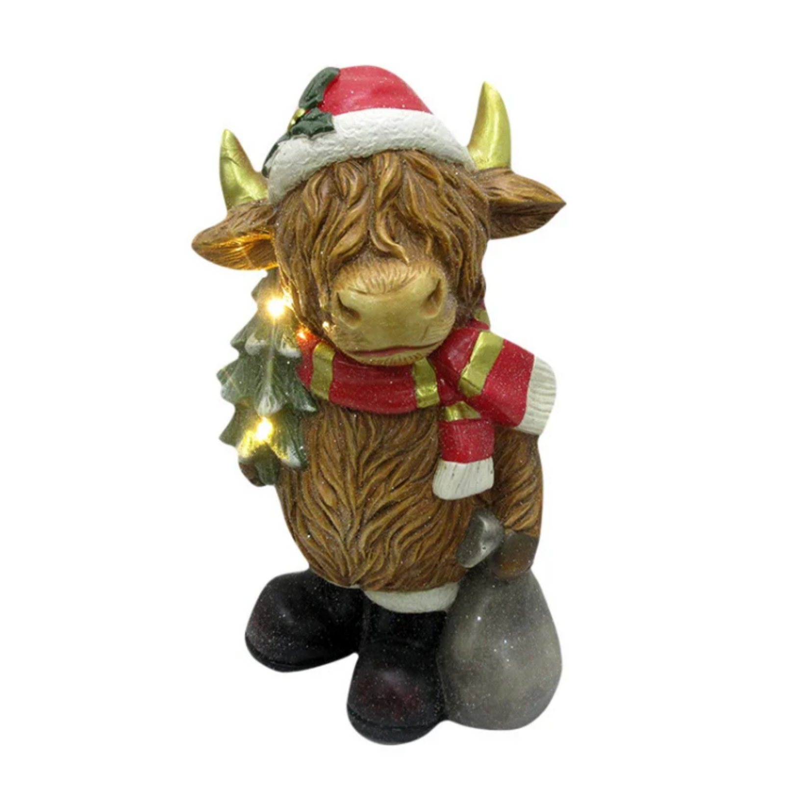 Koppers Home Highland Cow LED w/ Bag and Tree