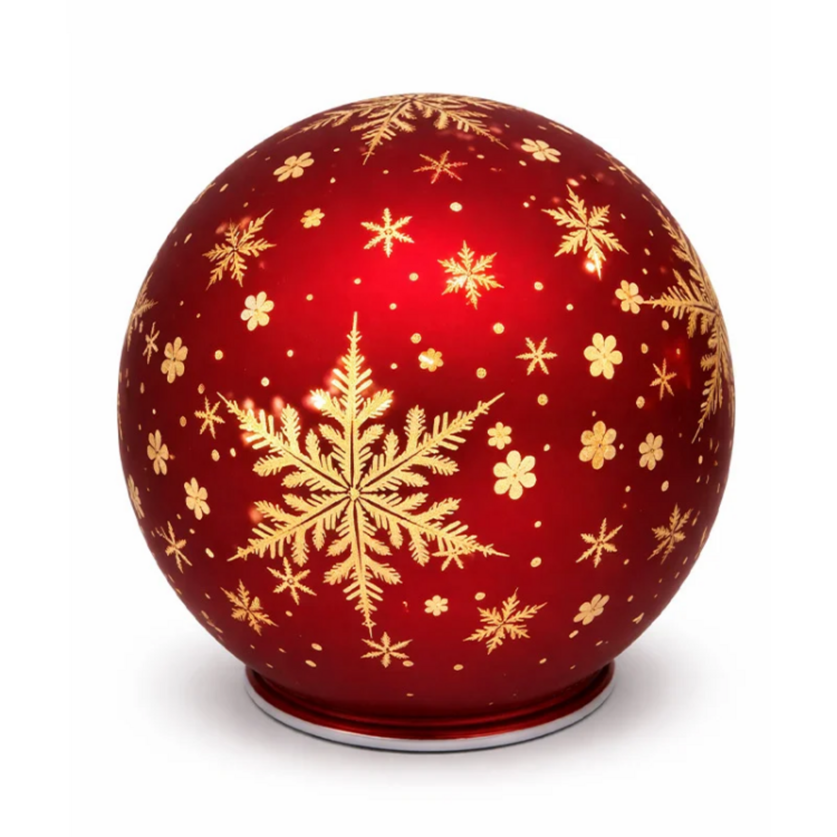 Koppers Home LED Glass Spin Ball Red LG