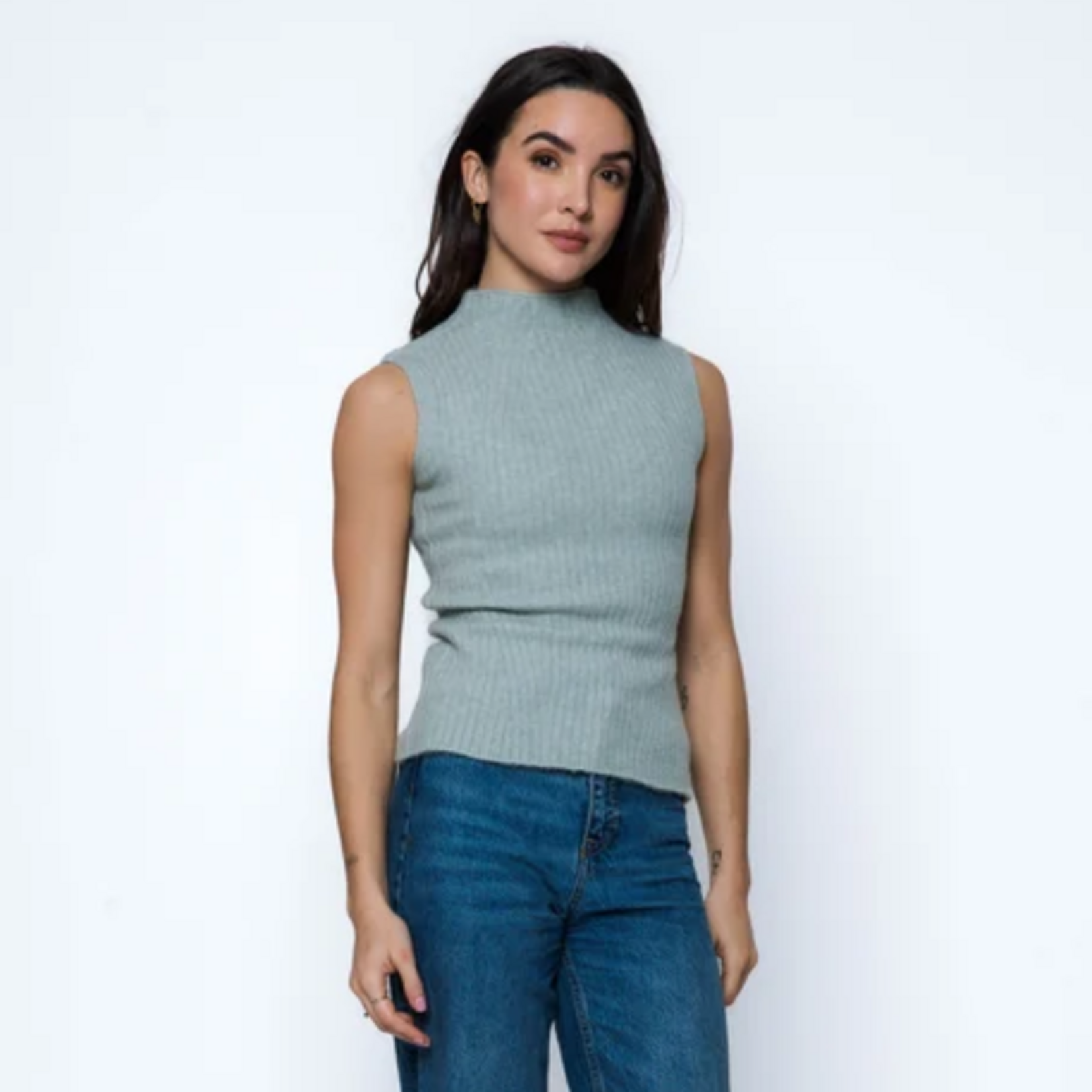 Orb Orb - Kimmie Mock Neck Sweater Tank