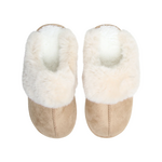 Aspen Sherpa Lined Scuff Slipper Natural