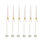 Gem 6Pc Hanging Led Candle Accent Clear
