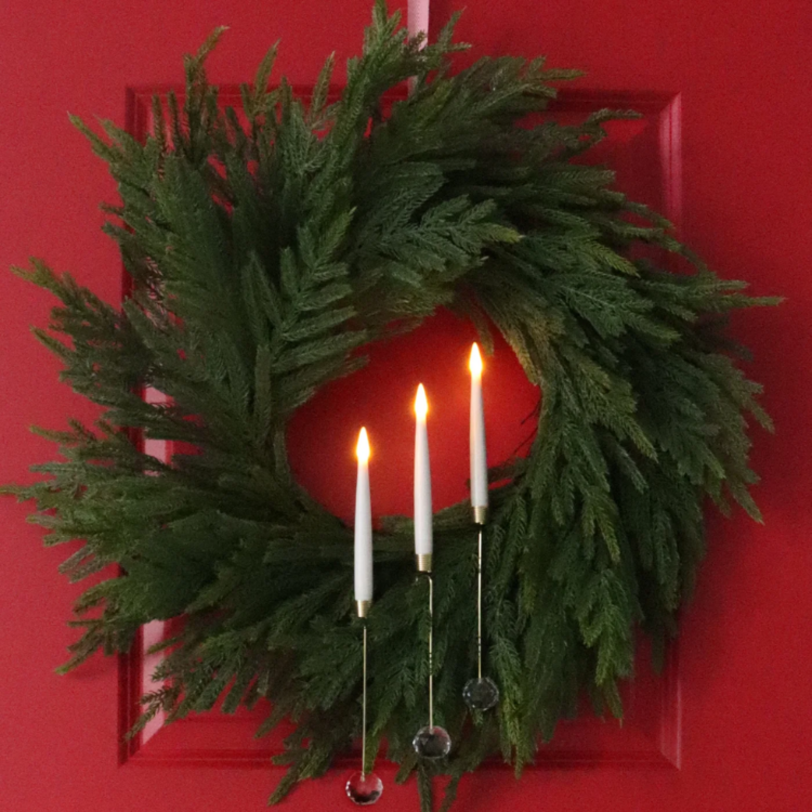 Gem 6Pc Hanging Led Candle Accent Clear