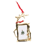 Reindeer Frame Ornament Gold