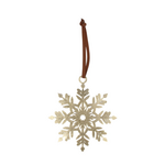 Snowflake Hanging Ornament Gold SM