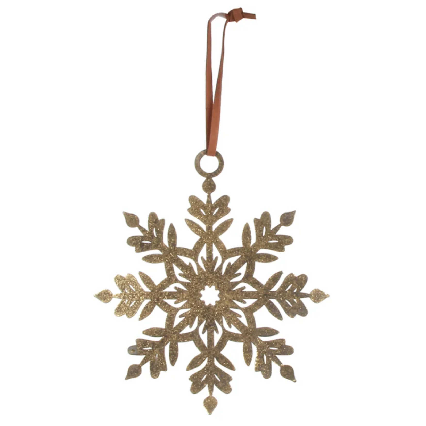 Snowflake Hanging Ornament Gold LG