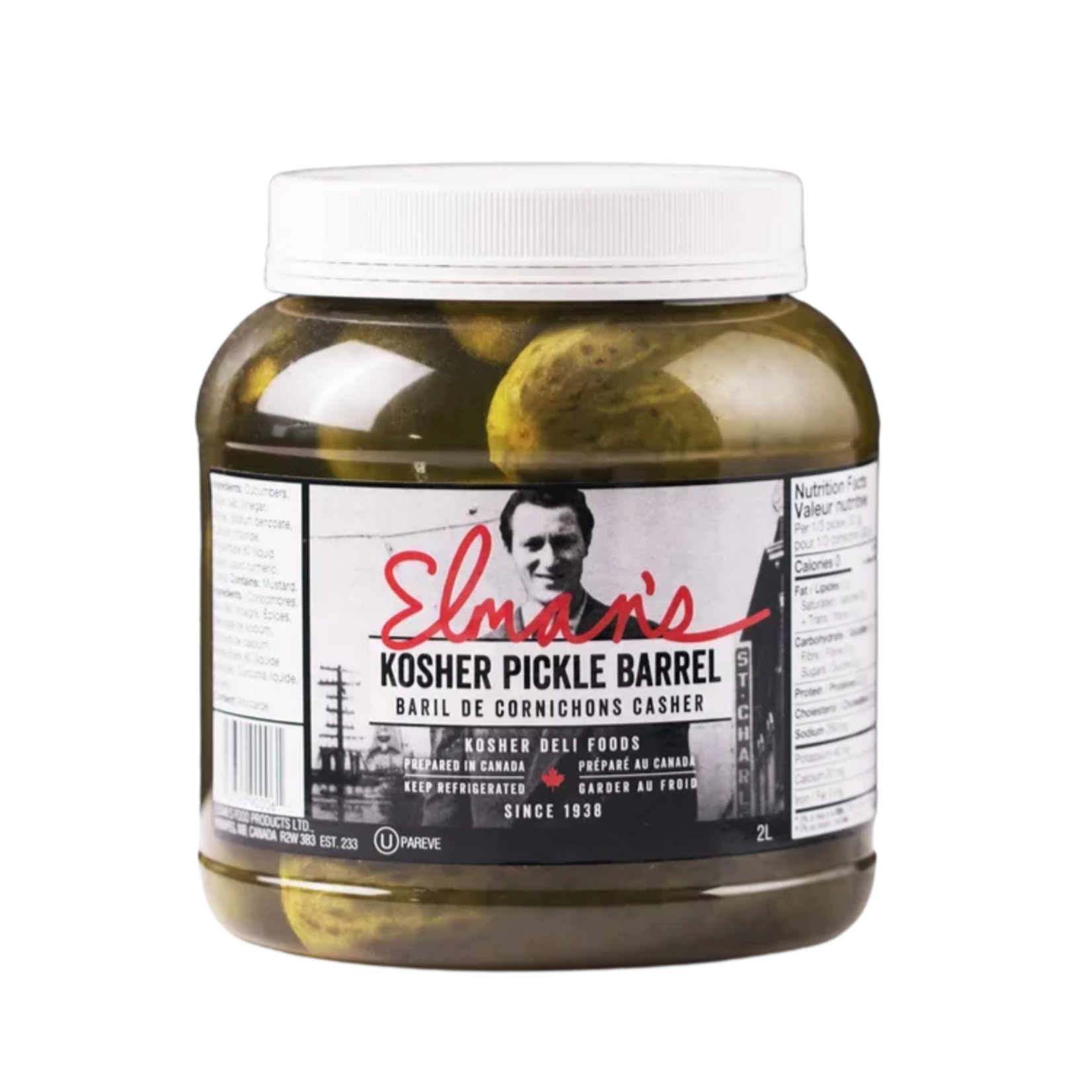 Elman's Elmans - Kosher Pickle Barrel - 2L