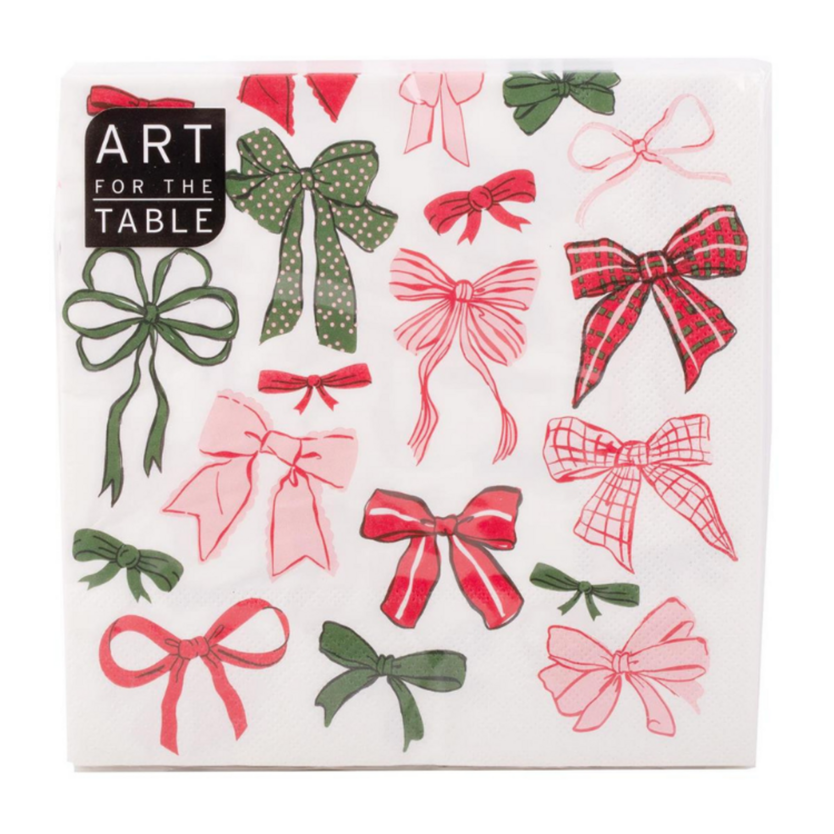 13x13 3-ply Christmas Bow Napkin 20pcs