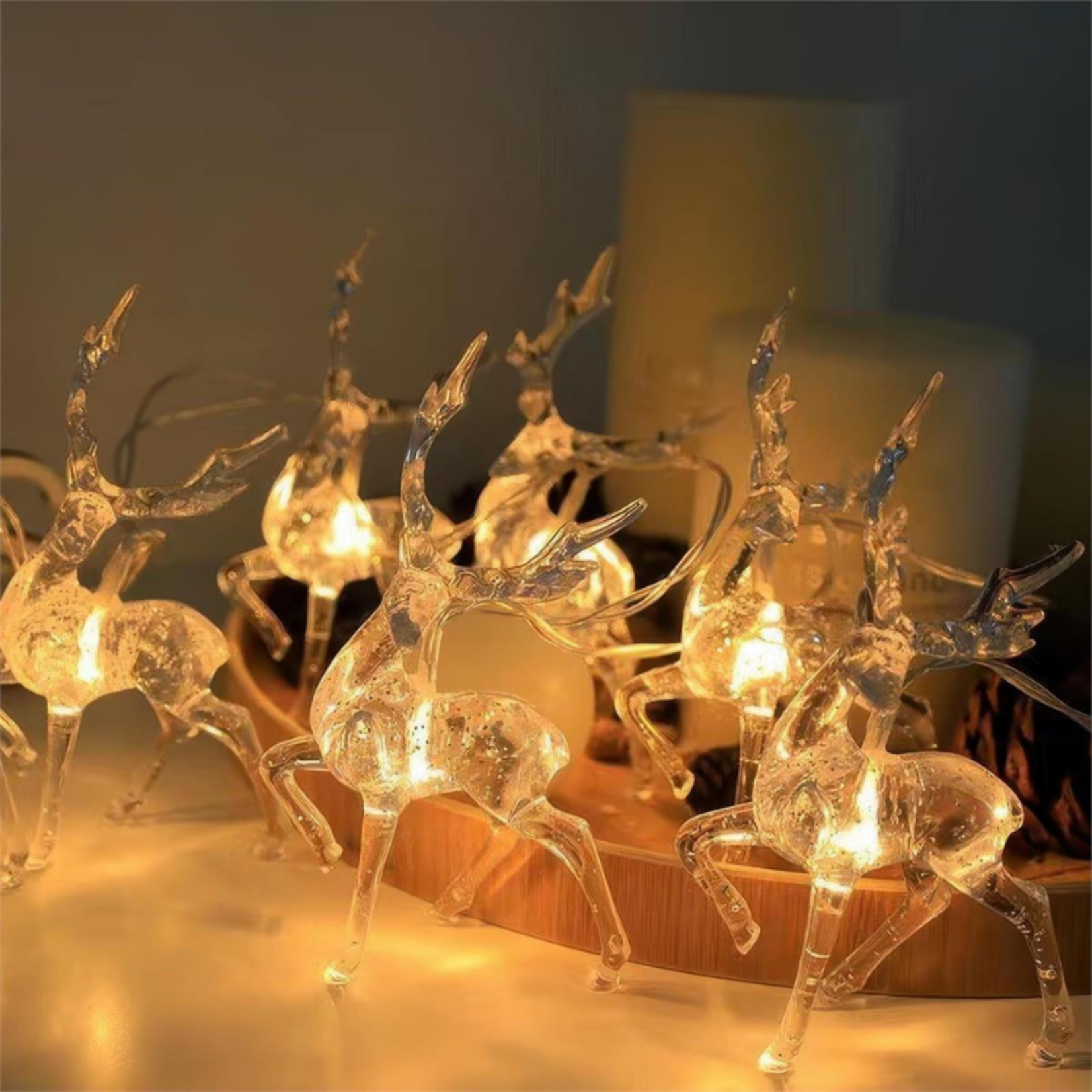 Deco Noel LED Reindeer String Lights - String of 10