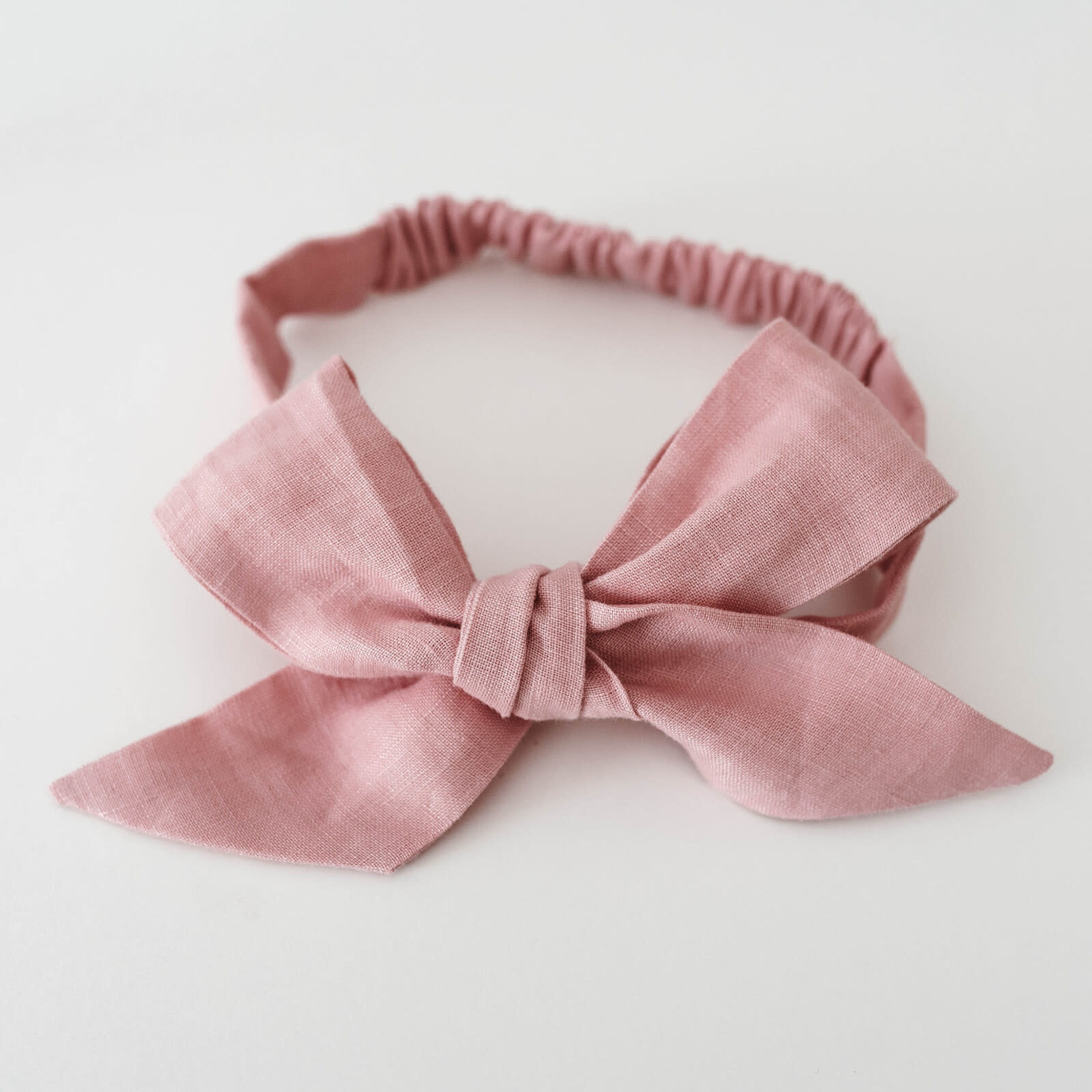 Snuggle Hunny Linen Bow Headband