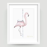 Little Rae Prints Carousel Flamingo Print