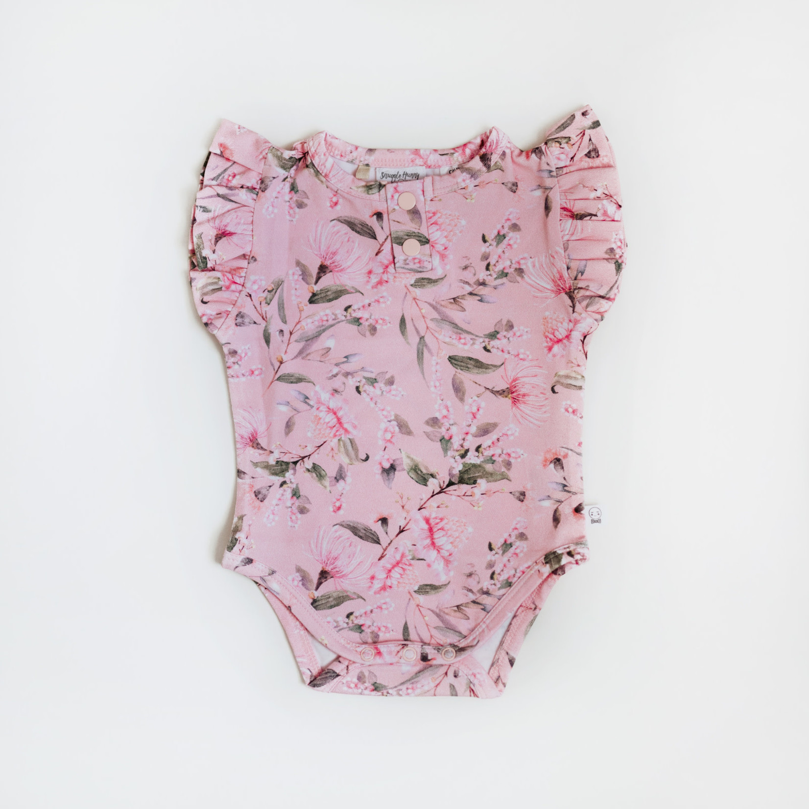 Snuggle Hunny Pink Wattle Short Sleeve Bodysuit