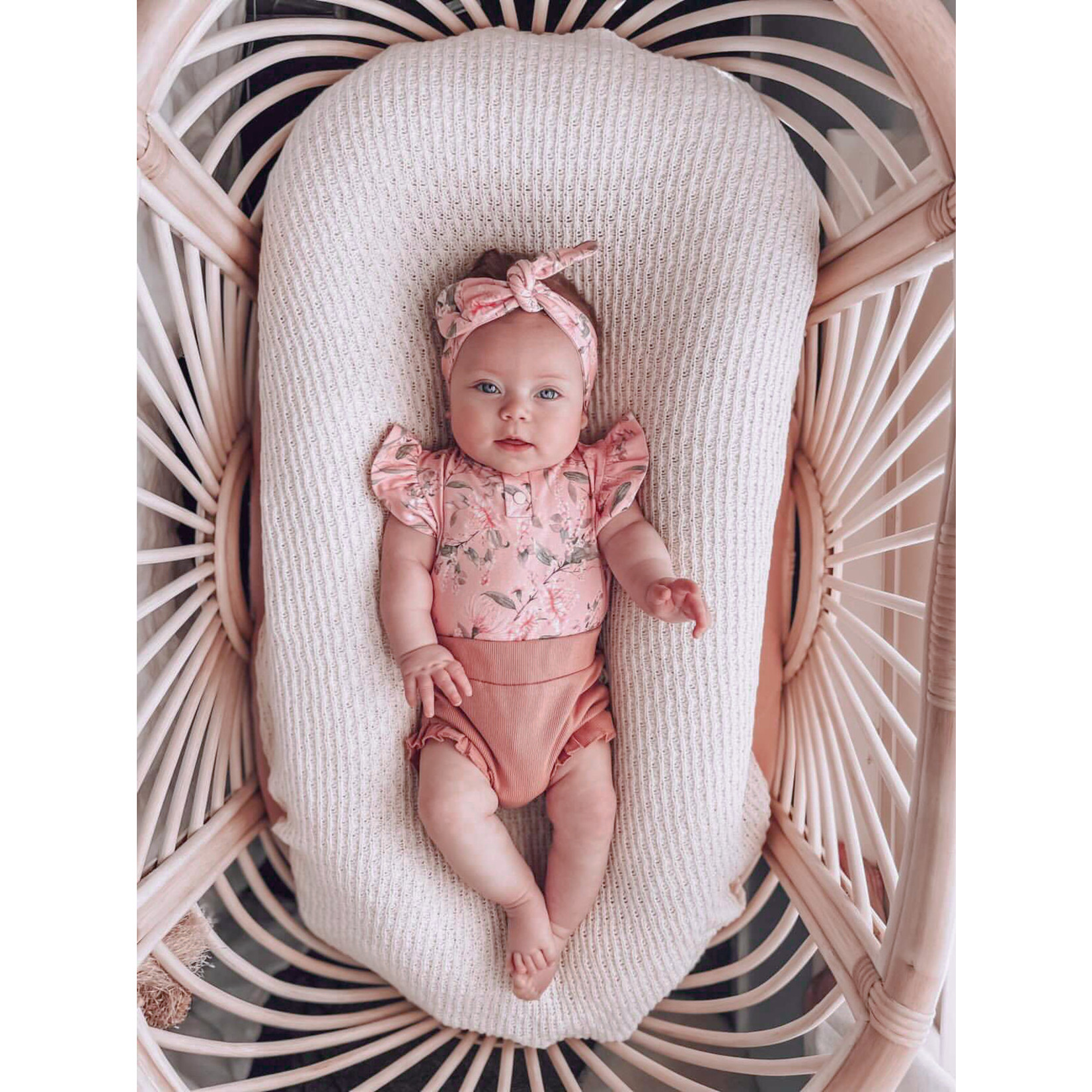 Snuggle Hunny Pink Wattle Short Sleeve Bodysuit