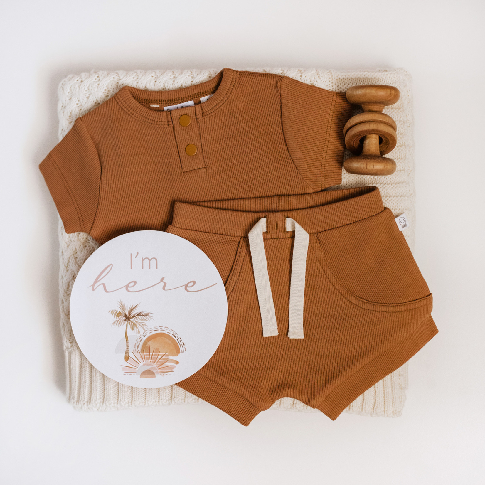 Snuggle Hunny Chestnut Short Sleeve Bodysuit