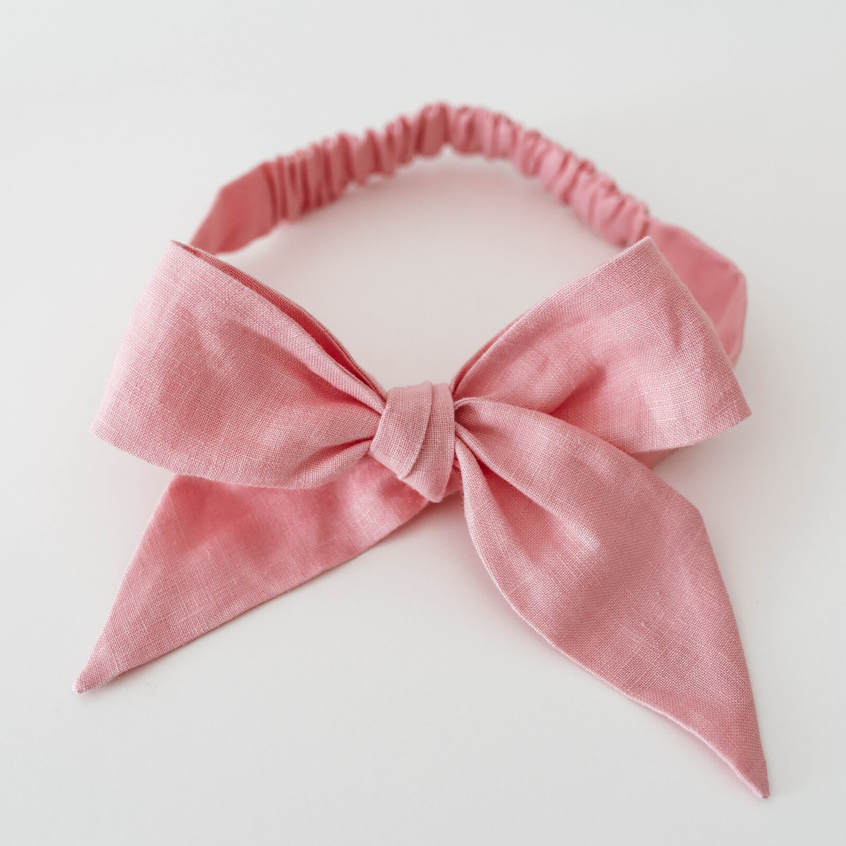 Snuggle Hunny Linen Bow Headband