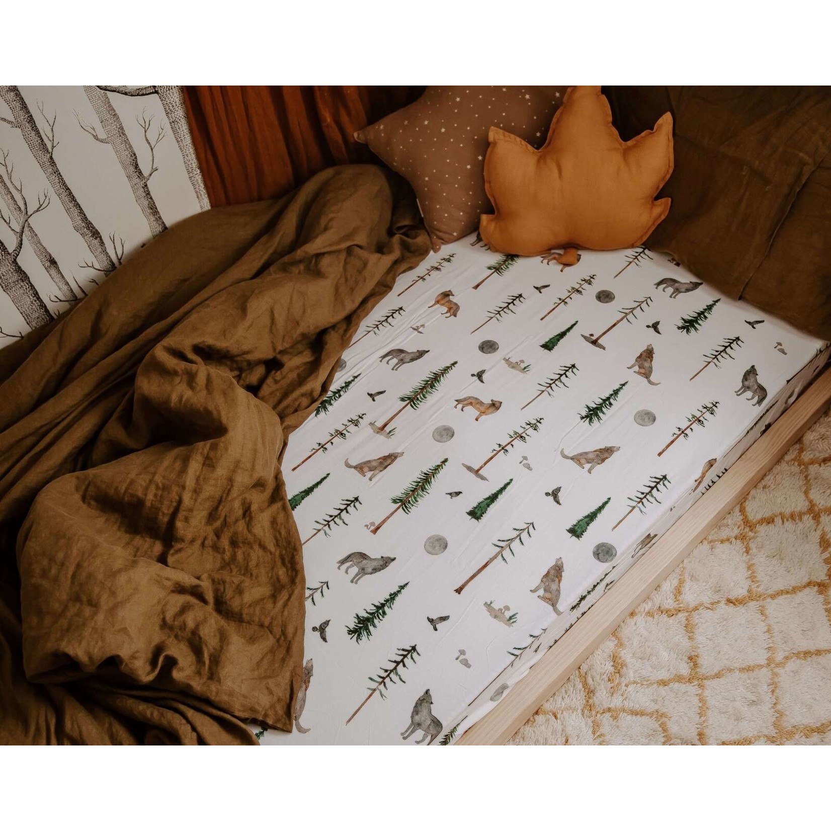 Snuggle Hunny Alpha Fitted Jersey Cot Sheet
