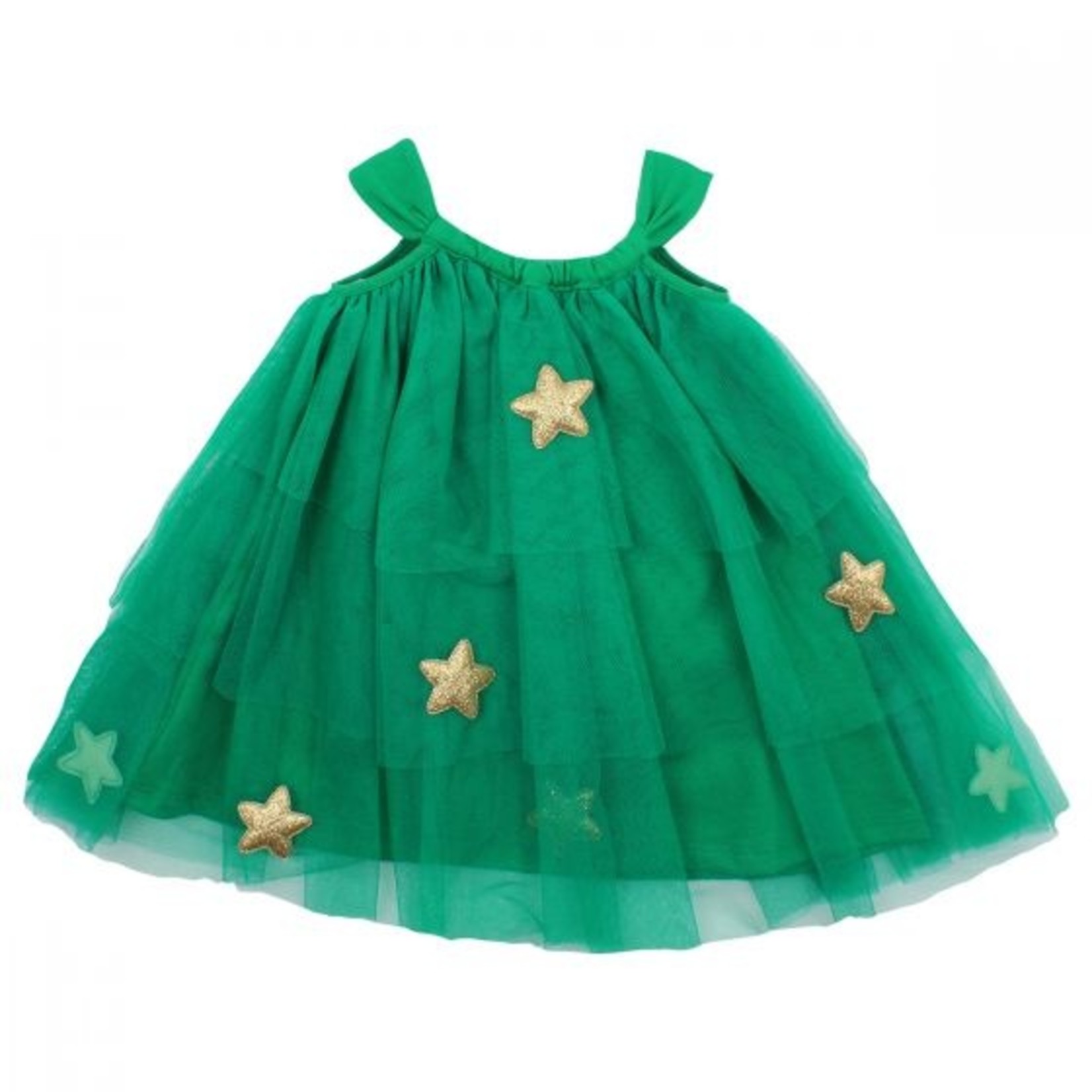Minihaha Green Xmas Tree Dress with Headband