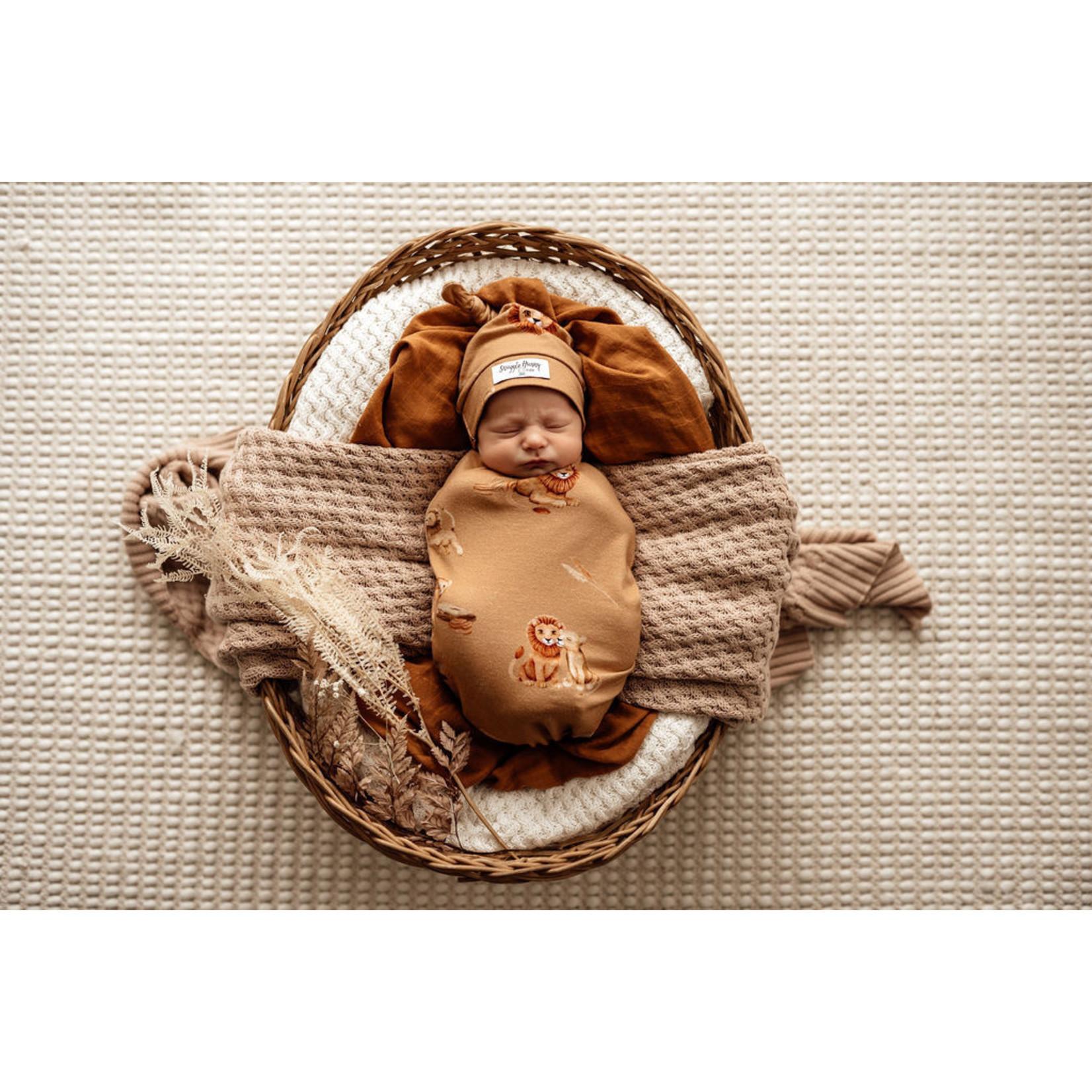 Snuggle Hunny Diamond Knit Baby Blanket Hazelnut