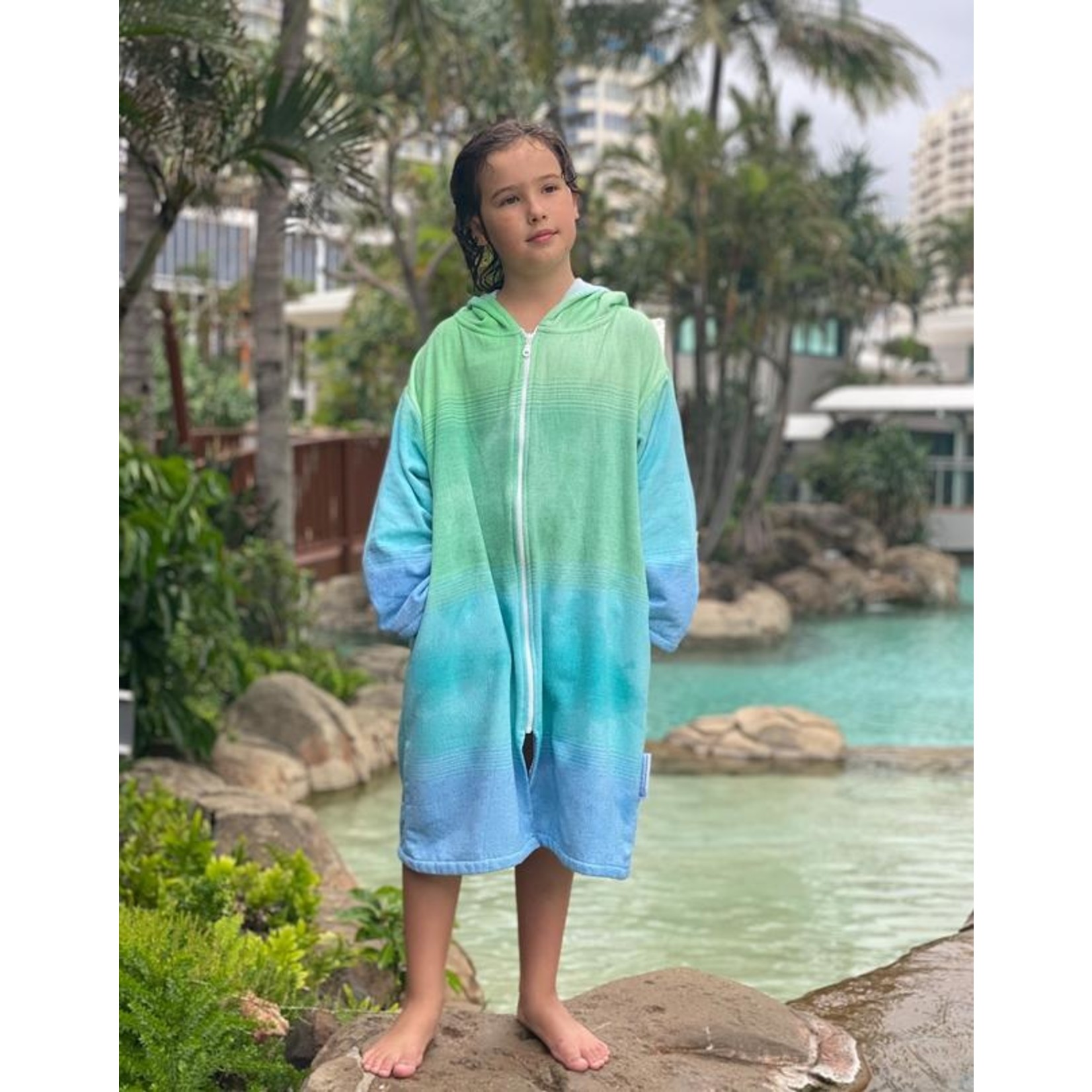 Back Beach Co Turkish Hooded Towel Reef