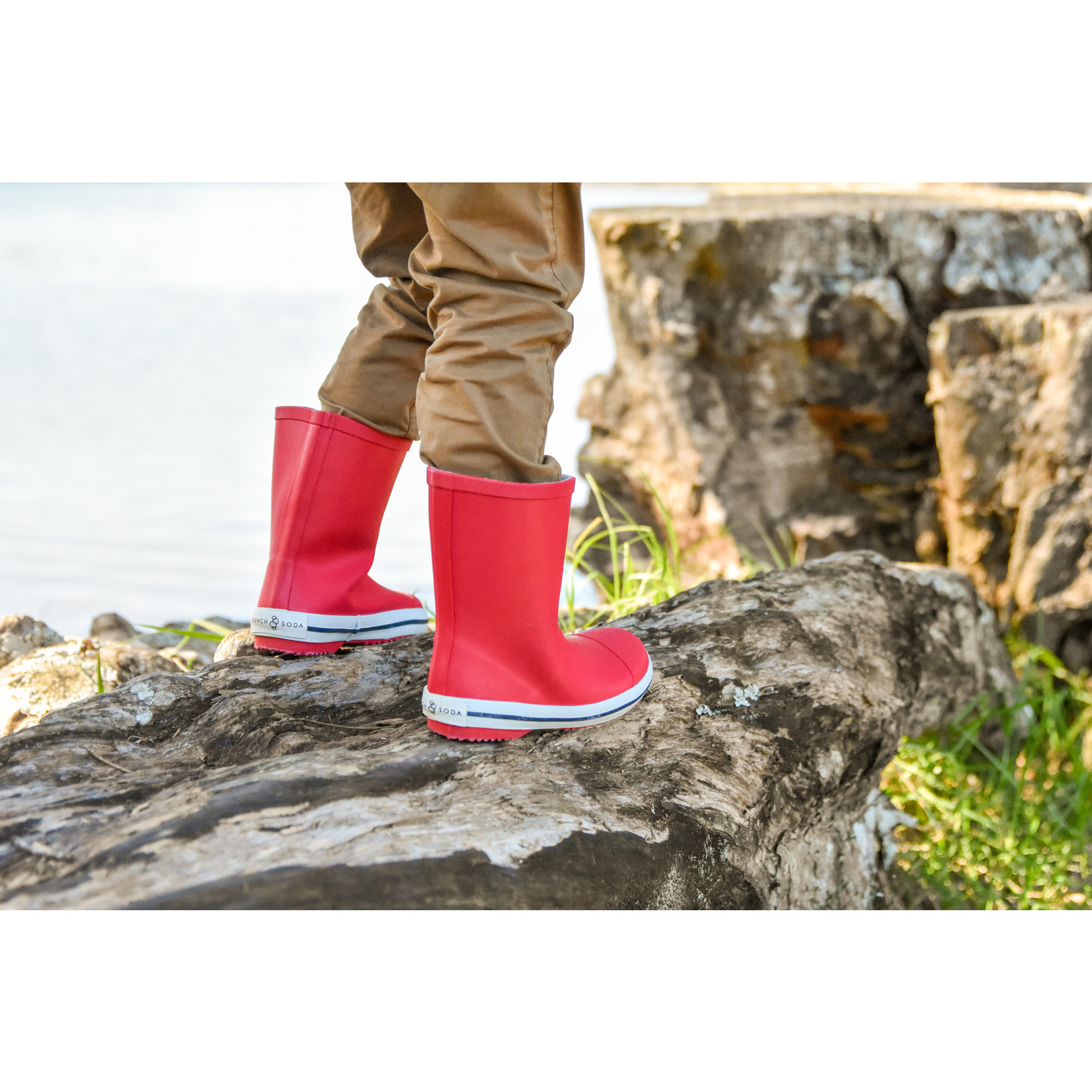 French Soda Gumboots Red